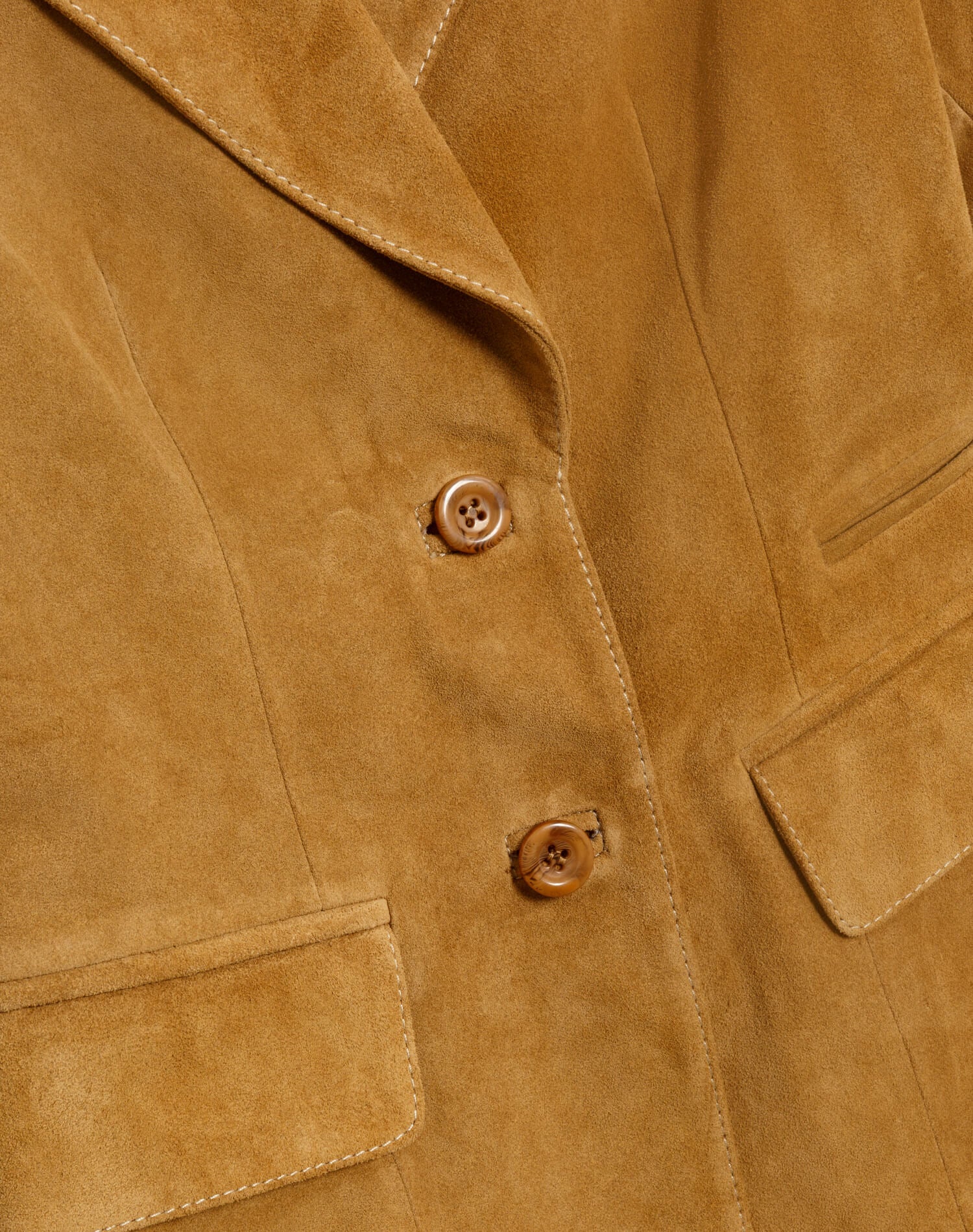 Classic Suede Blazer - Tobacco