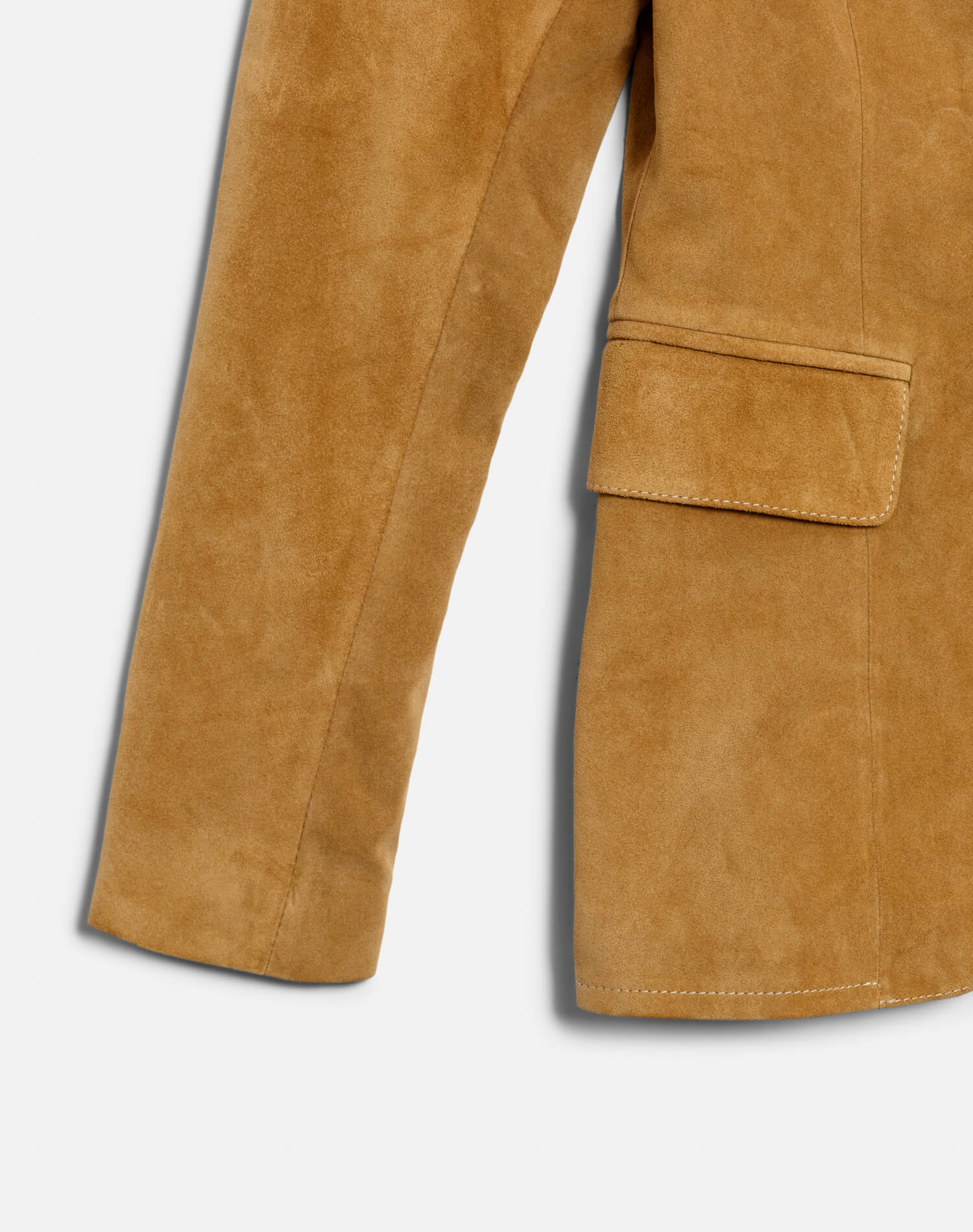 Classic Suede Blazer - Tobacco
