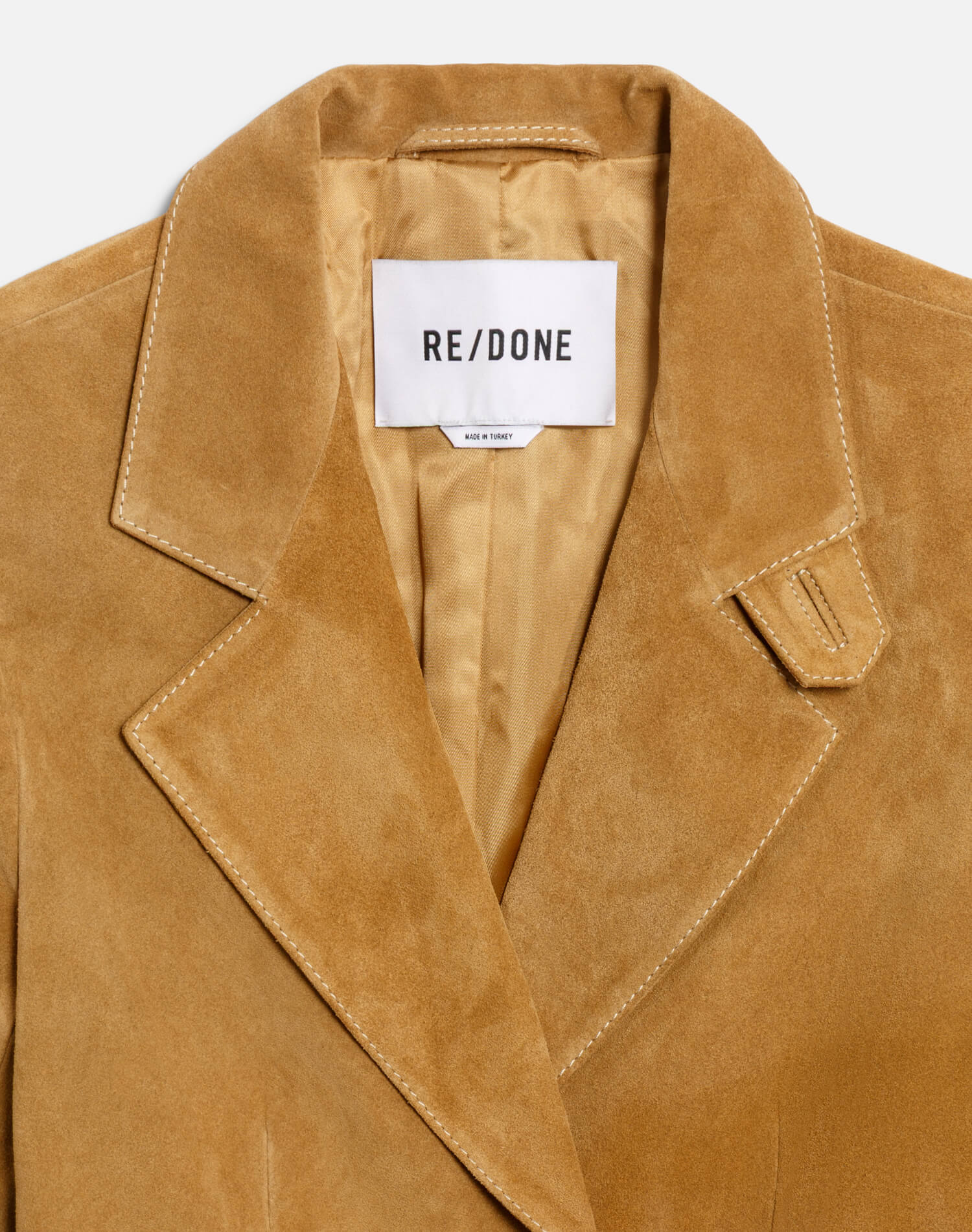 Classic Suede Blazer - Tobacco