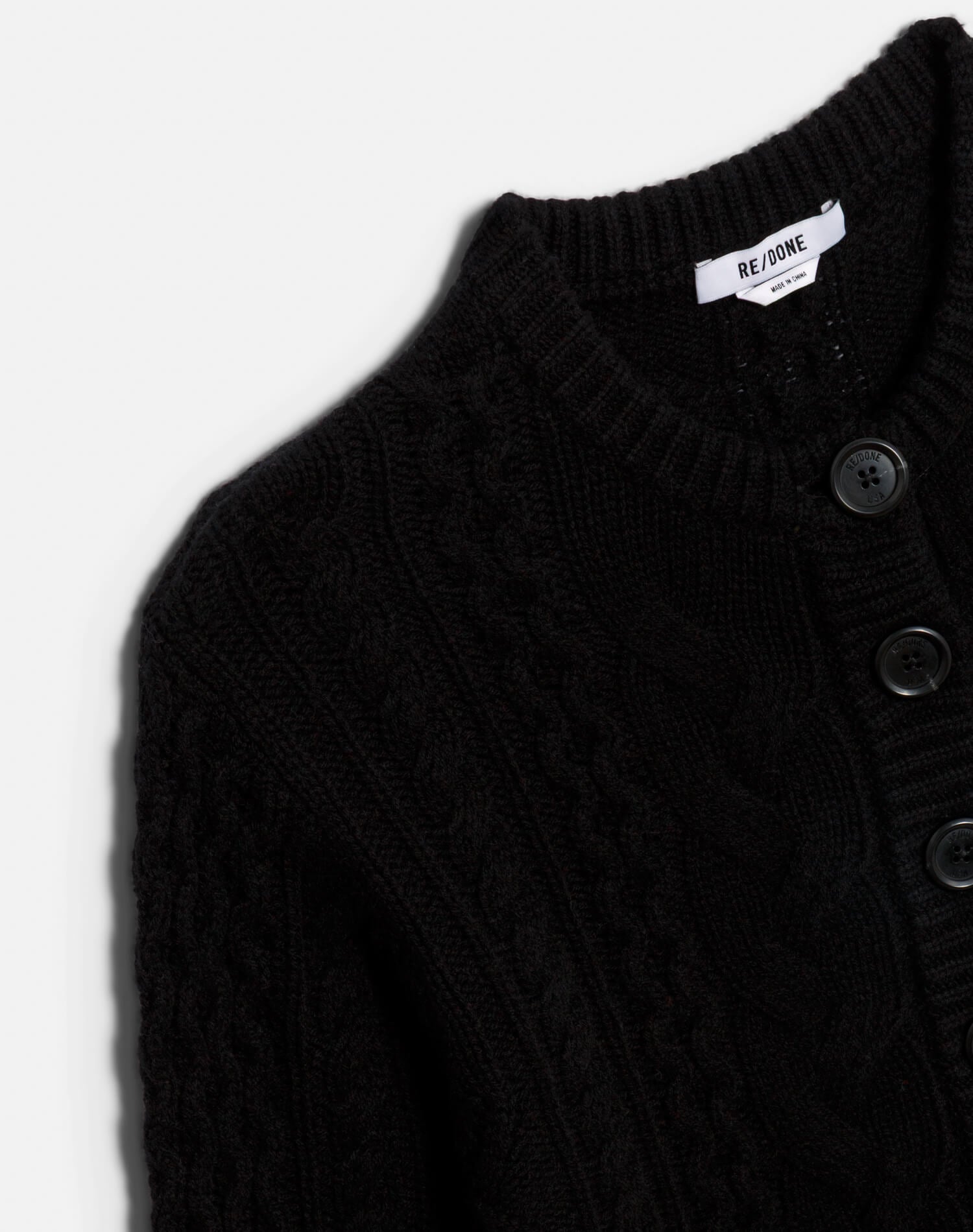 Cable Cardigan - Black