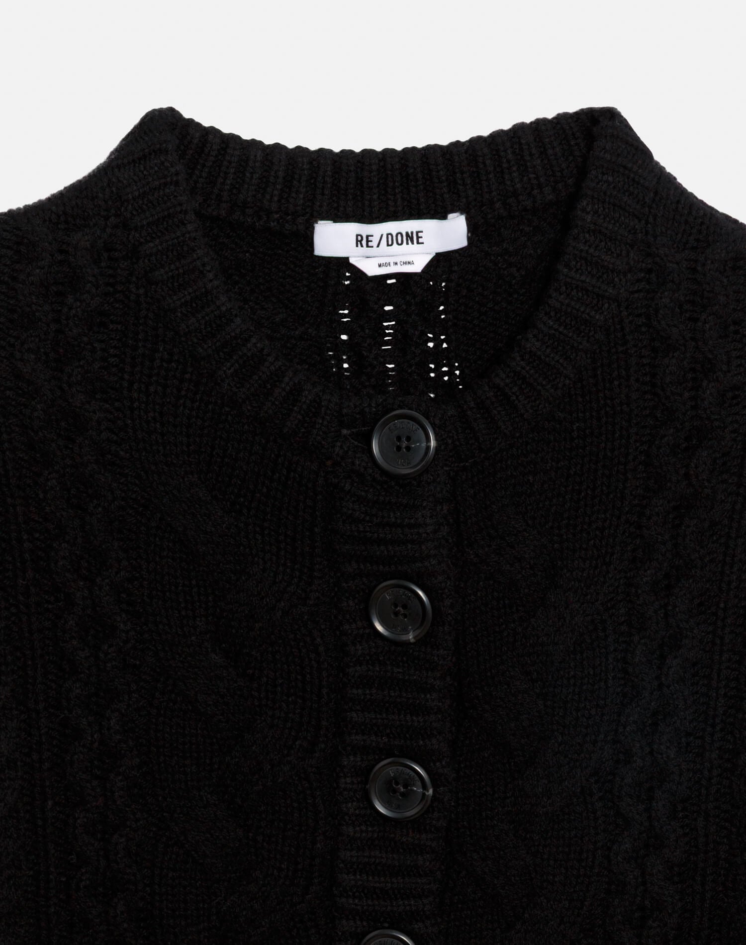 Cable Cardigan - Black