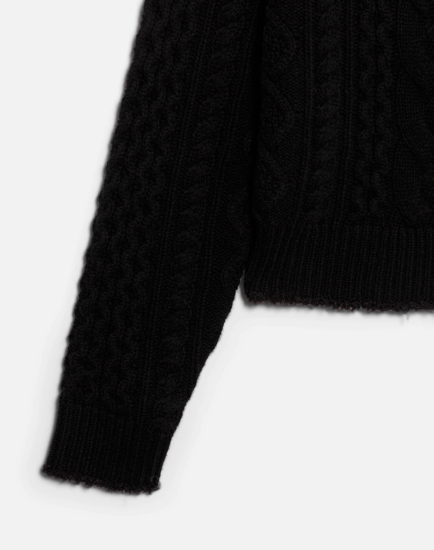 Cable Cardigan - Black
