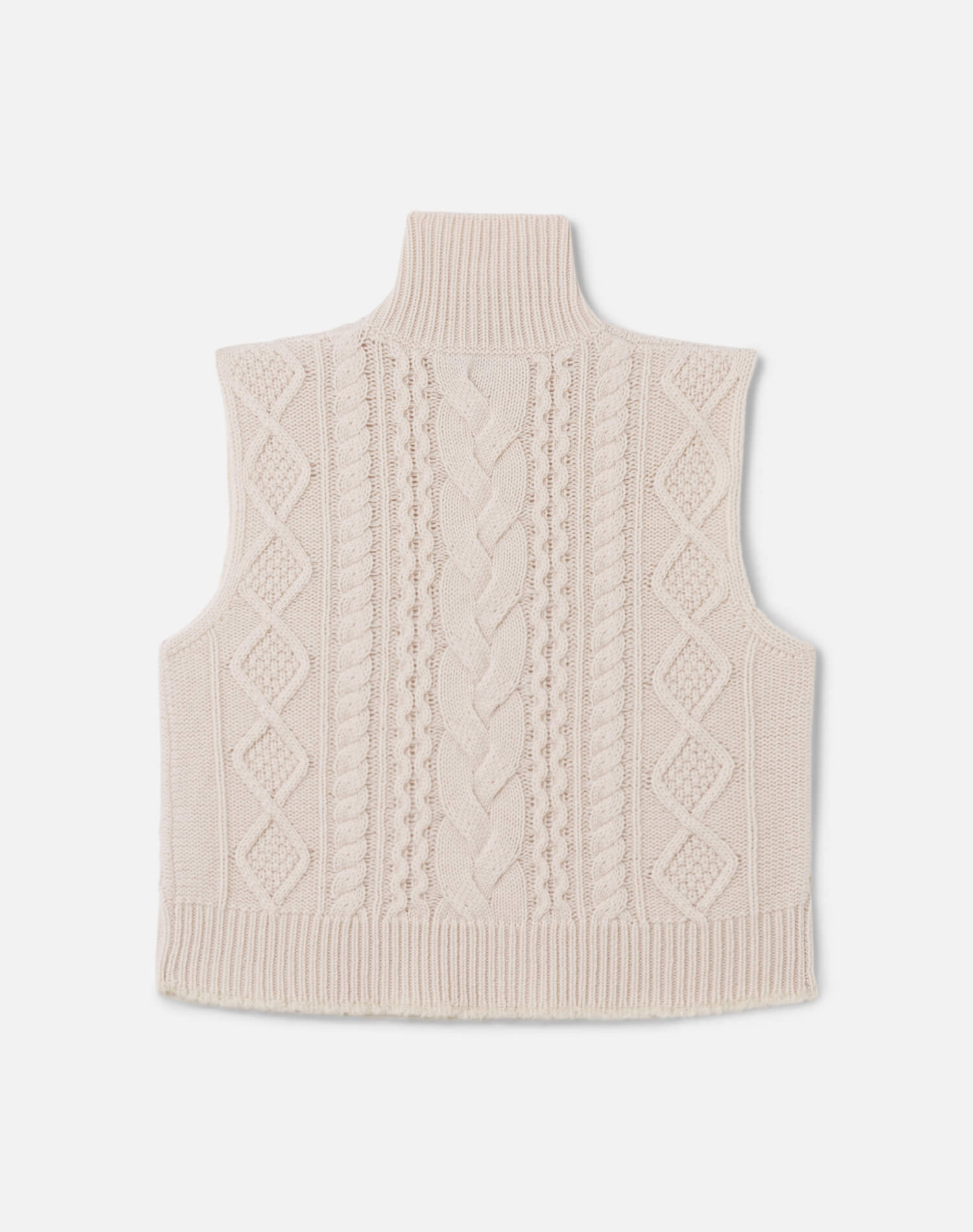 RE/DONE | Cable Turtleneck Vest in Linen