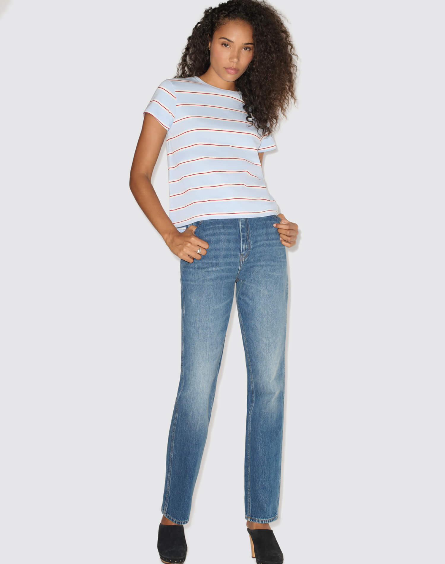 Classic Tee - Blue Stripe