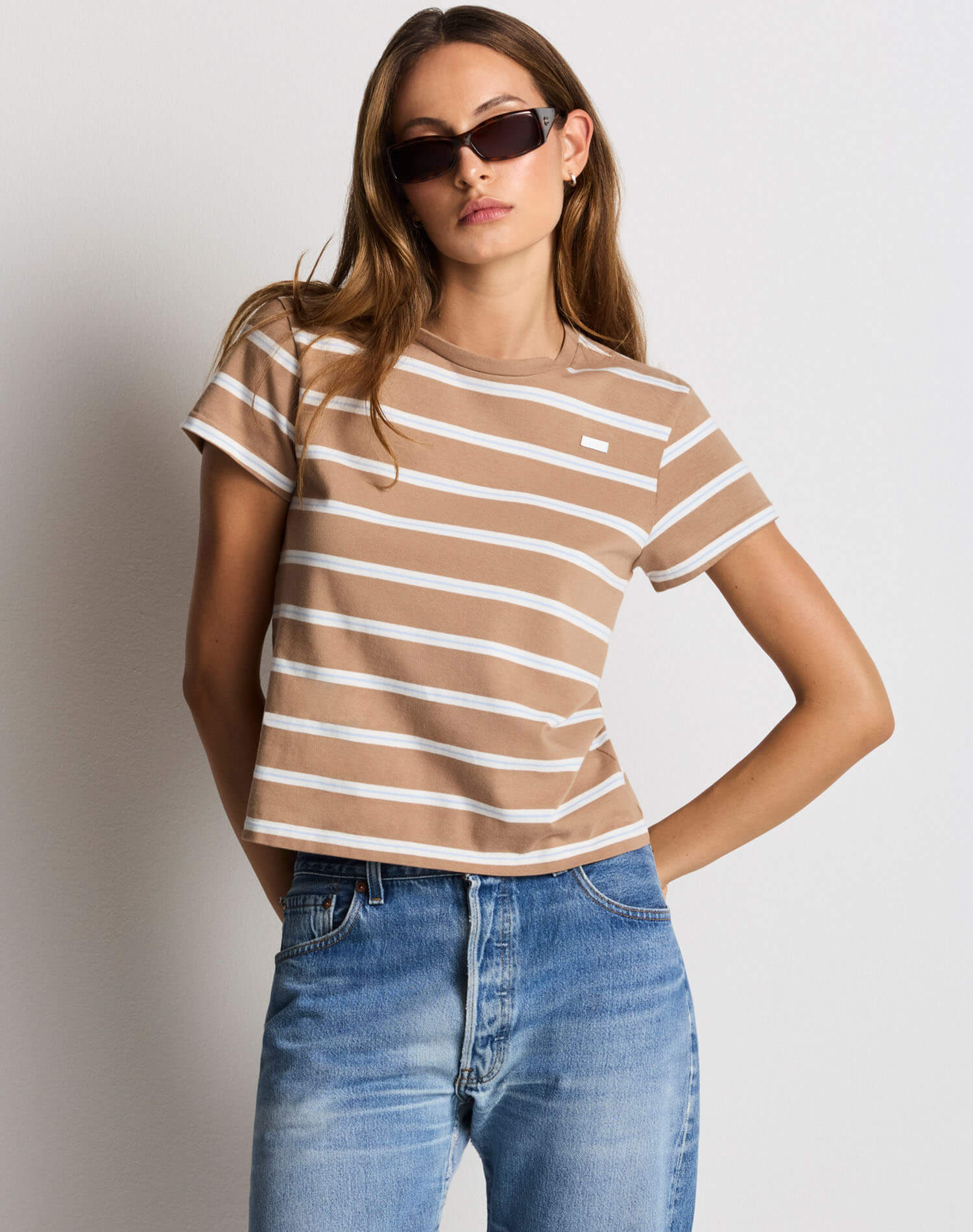 Classic Tee - Khaki Stripe