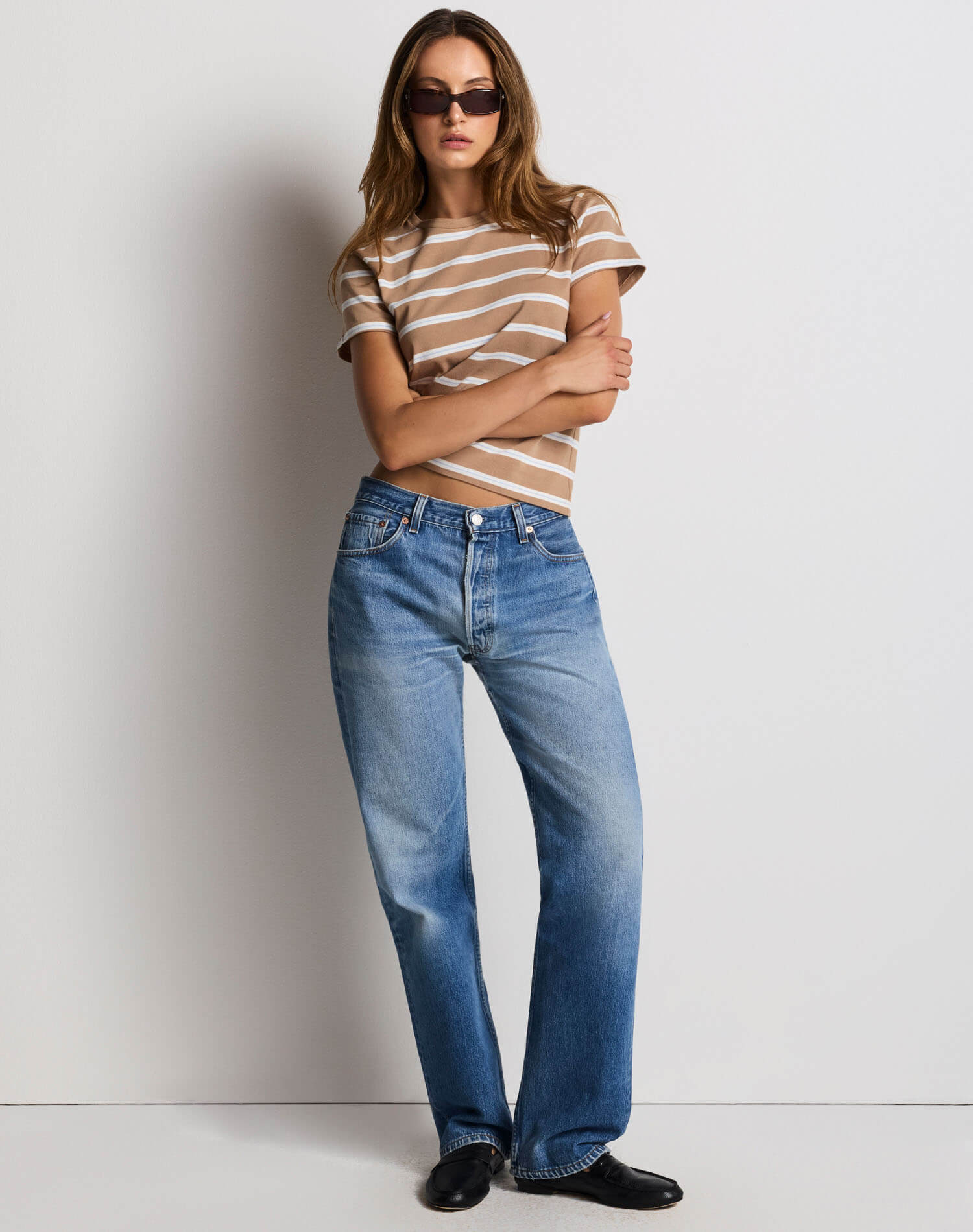 Classic Tee - Khaki Stripe