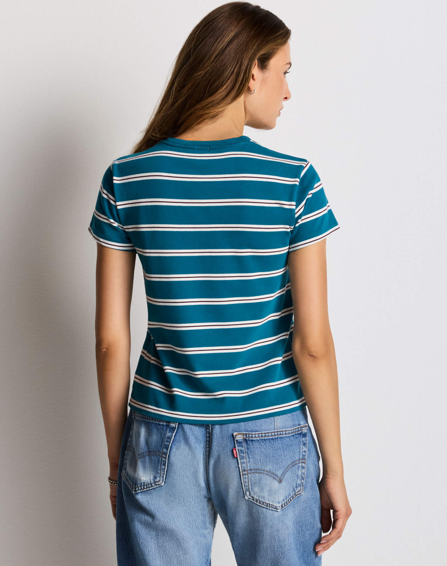 Classic Tee - Teal Stripe