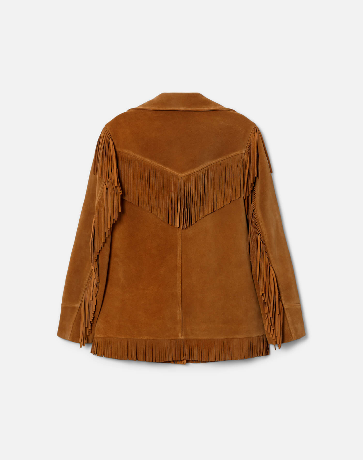 Suede Fringe Jacket - Tan