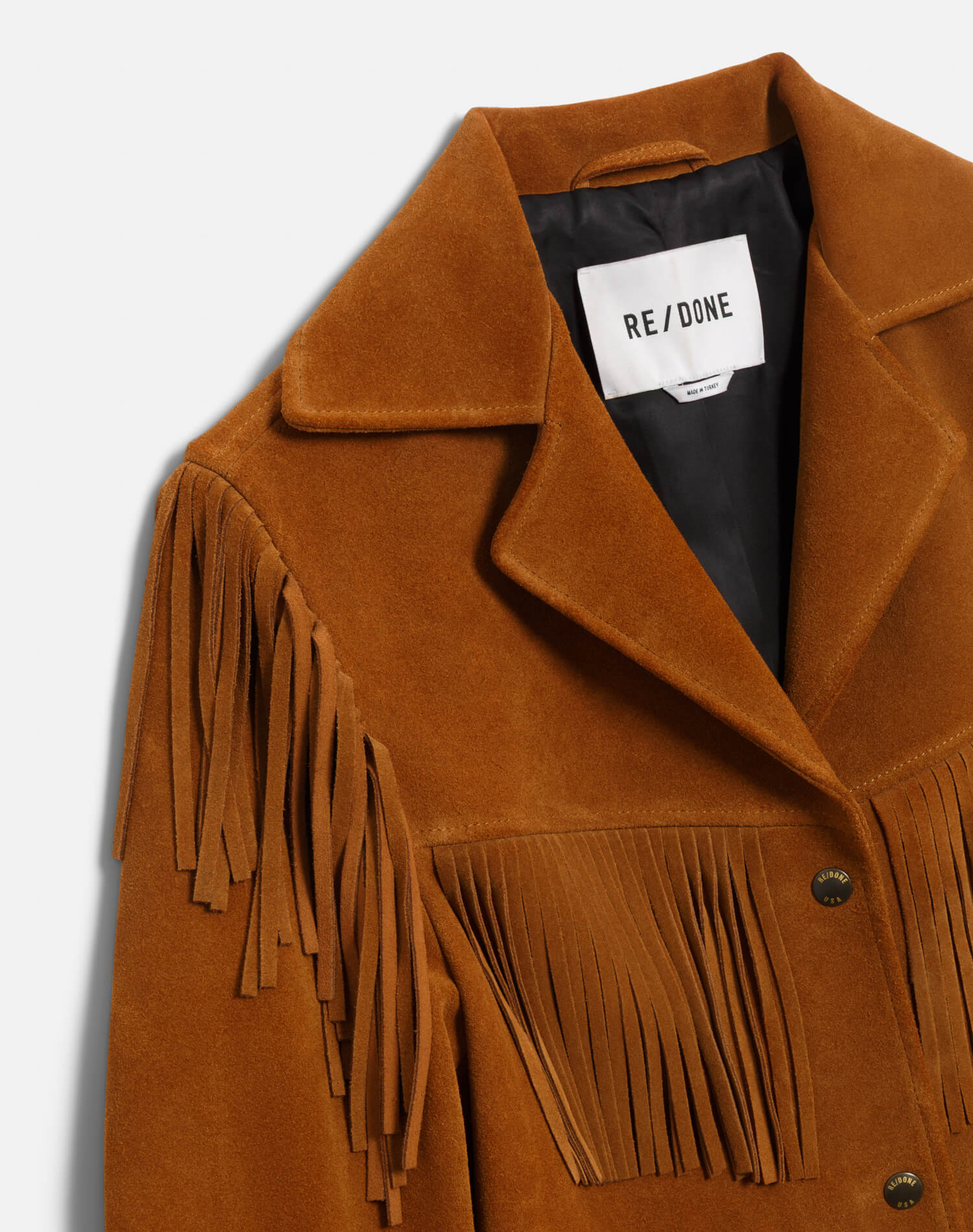 Suede Fringe Jacket - Tan