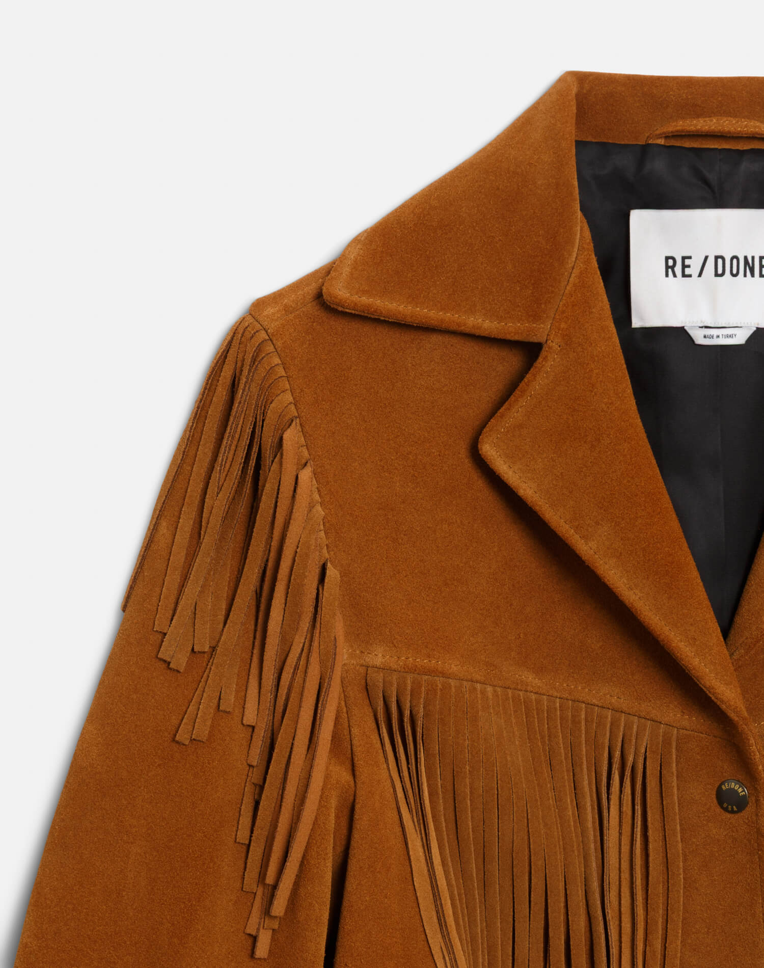 Suede Fringe Jacket - Tan