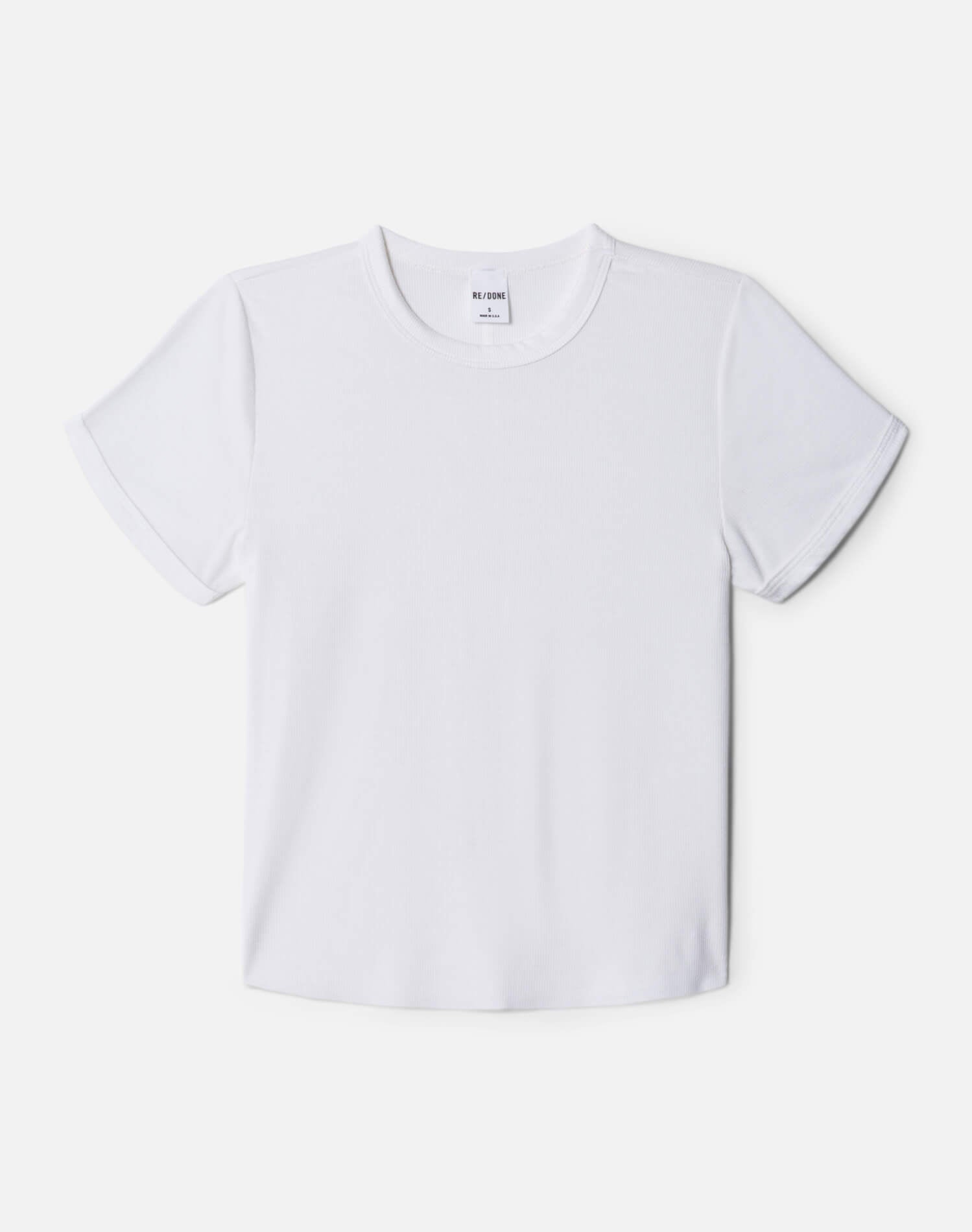 Hanes 90s Ribbed Cap Sleeve Tee - Off White