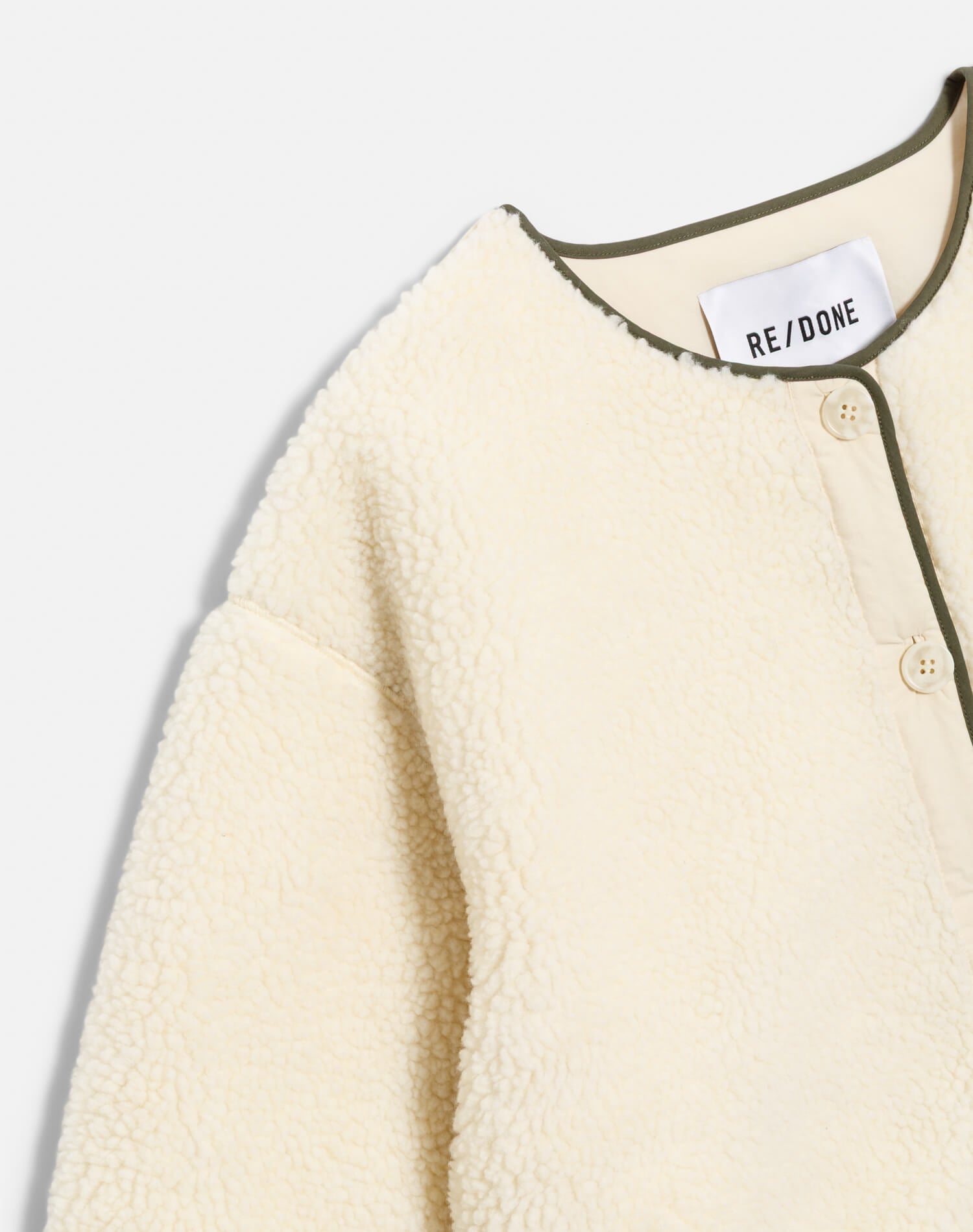 RE/DONE | Cocoon Liner Jacket in Vintage White