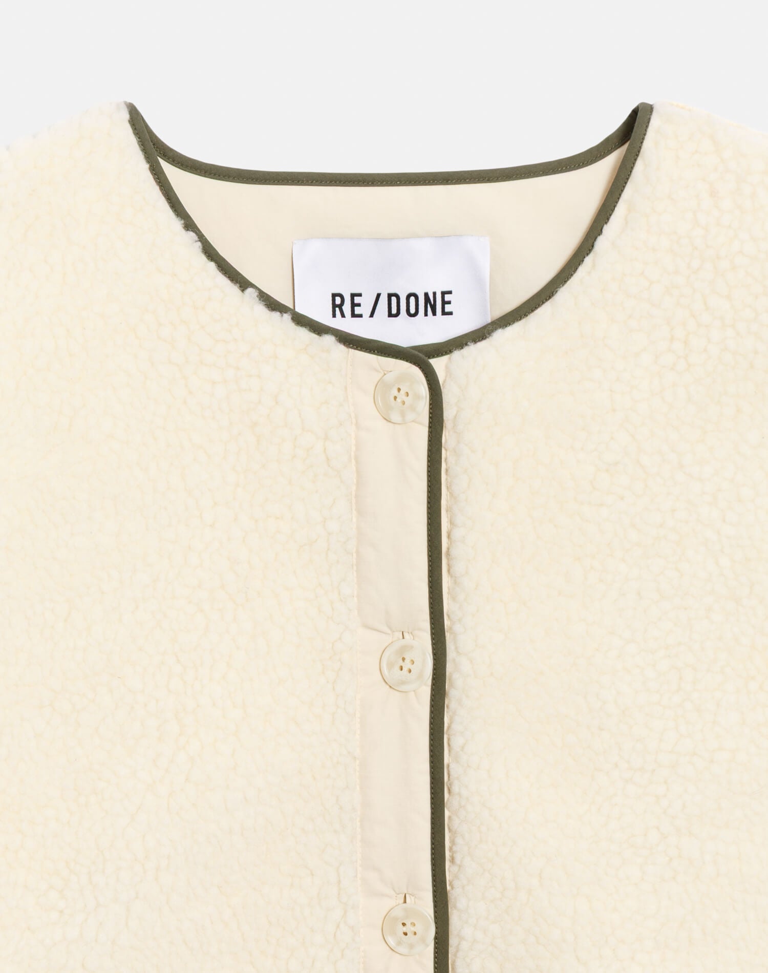 RE/DONE | Cocoon Liner Jacket in Vintage White