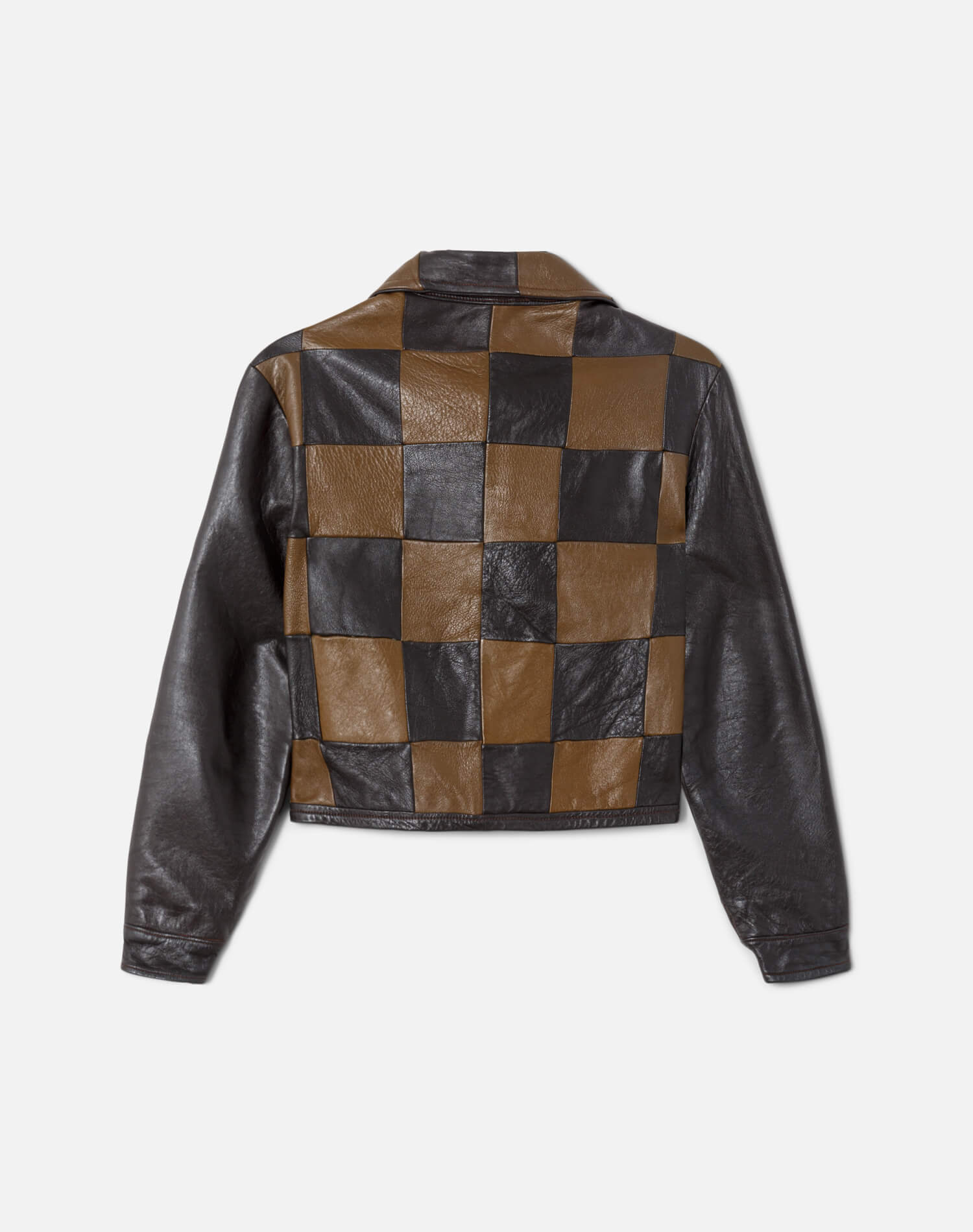 60s Checkered Leather Jacket