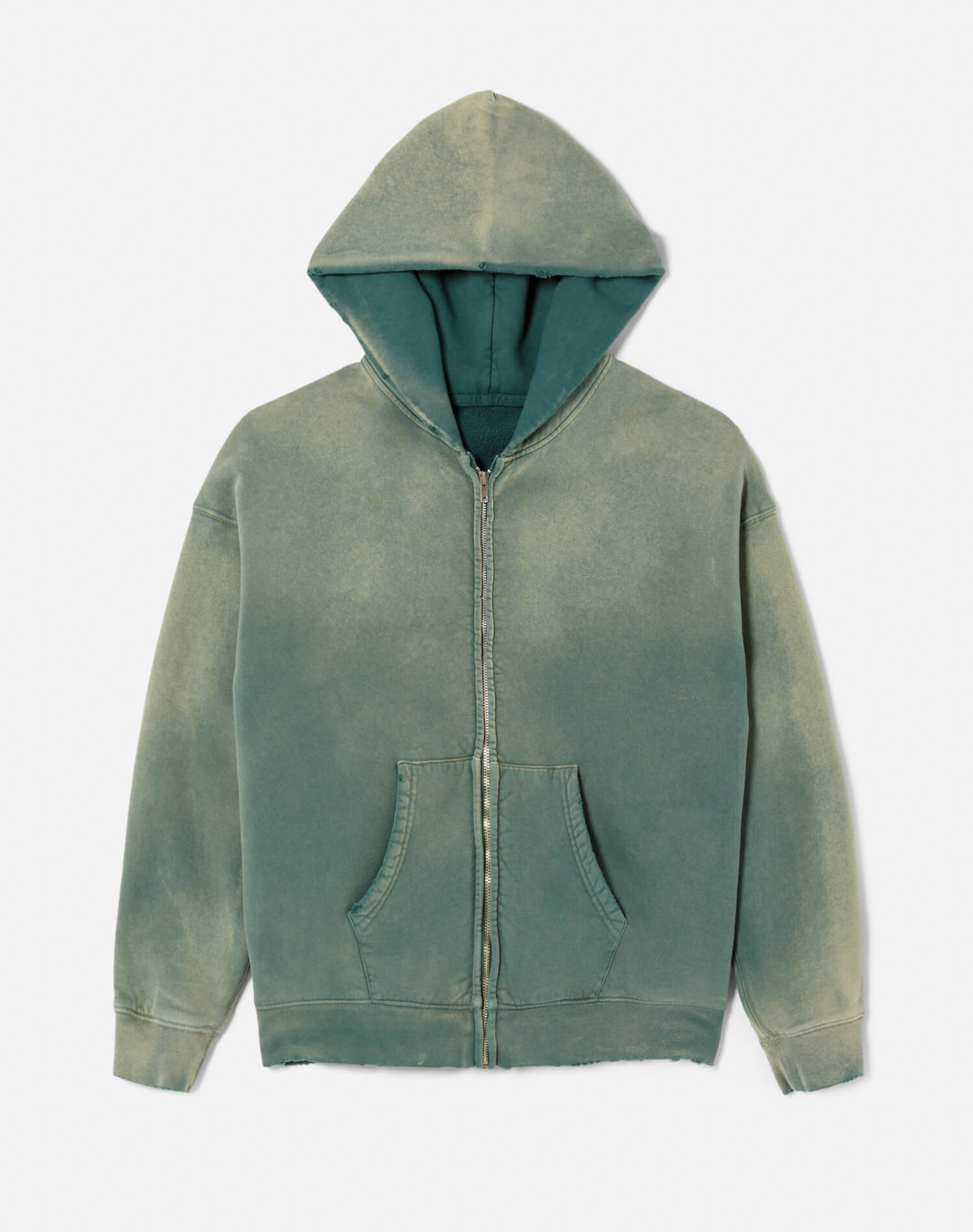 Zip Hoody - Sun Faded Green