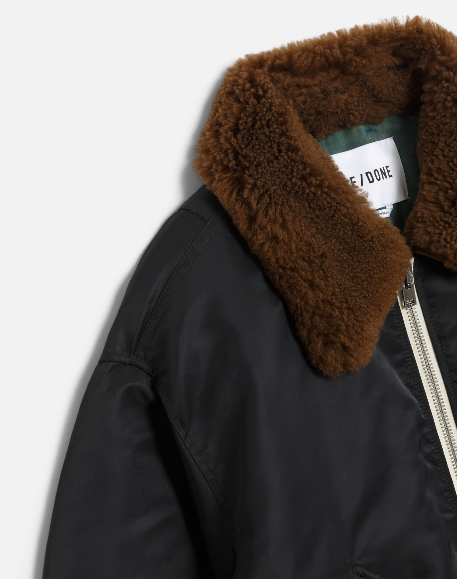 RE/DONE | Shrunken Bomber in Black