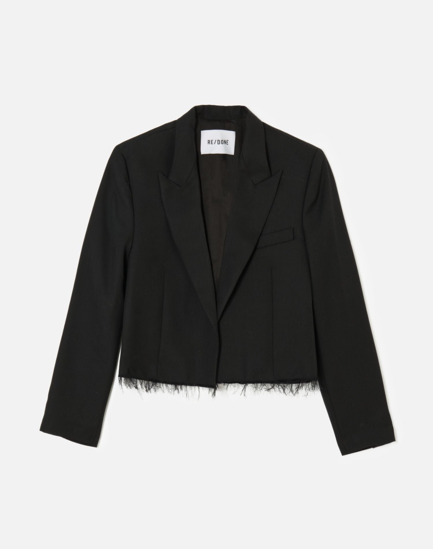 Cutoff Boyfriend Blazer - Black