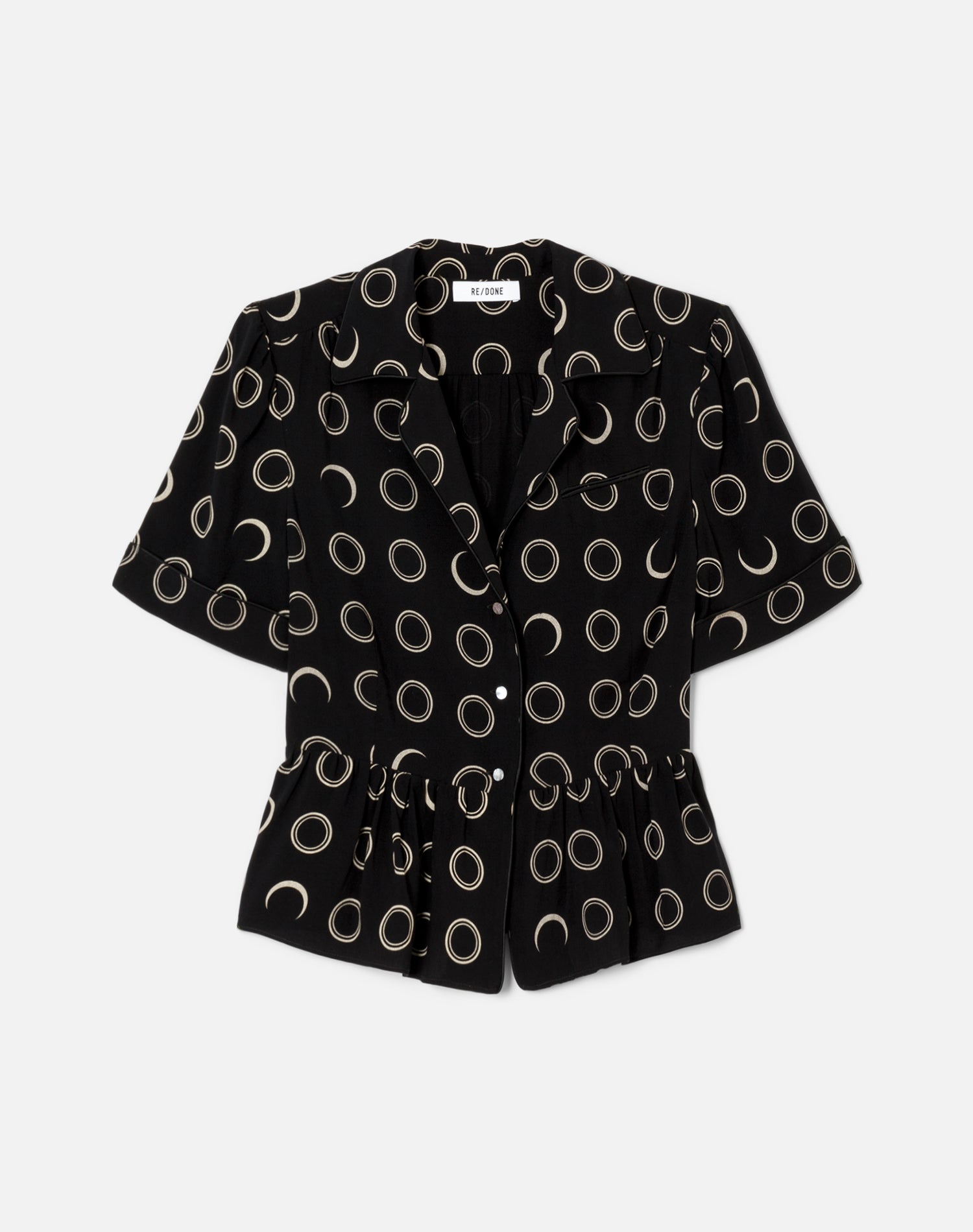 Micro Bowling Shirt - Black/Cream