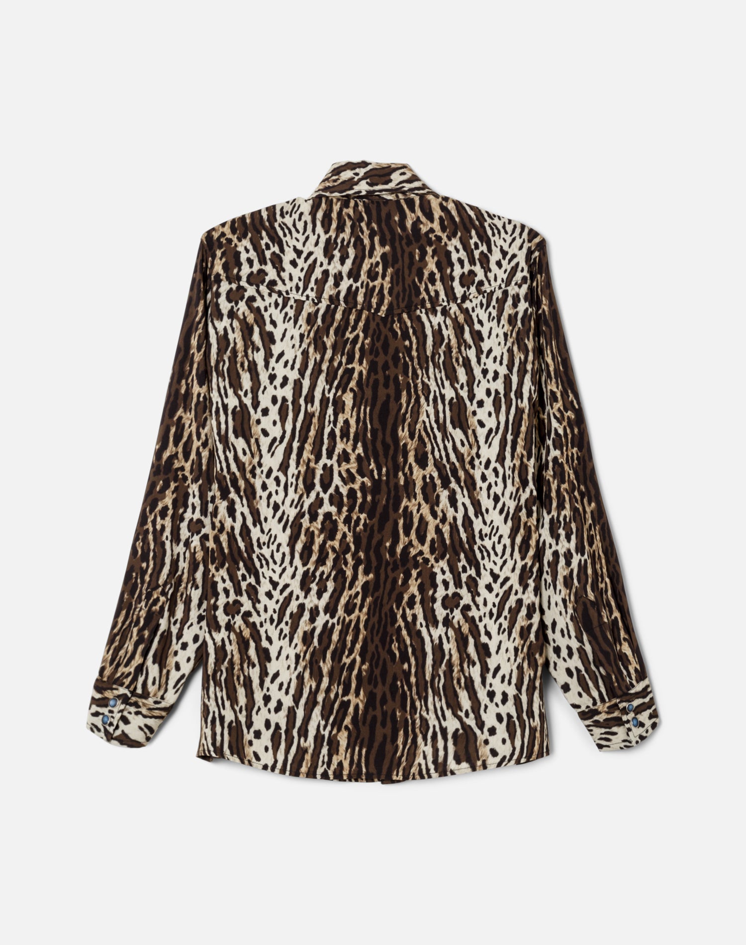 Snap Front Western Shirt - Leopard Print