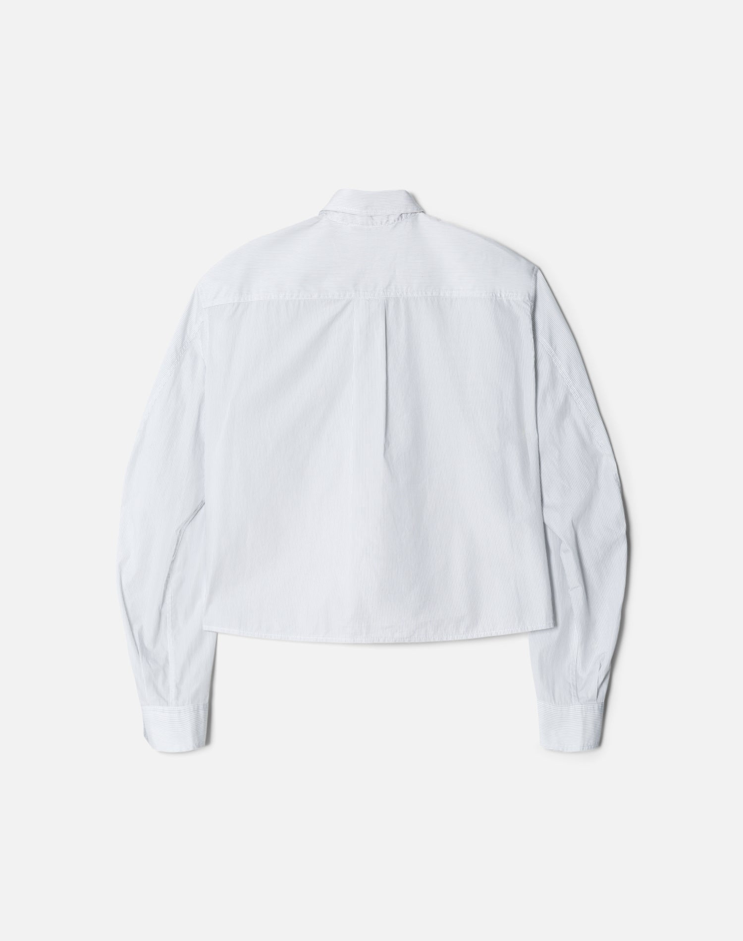 Cropped Oversized Button Up - White/Black