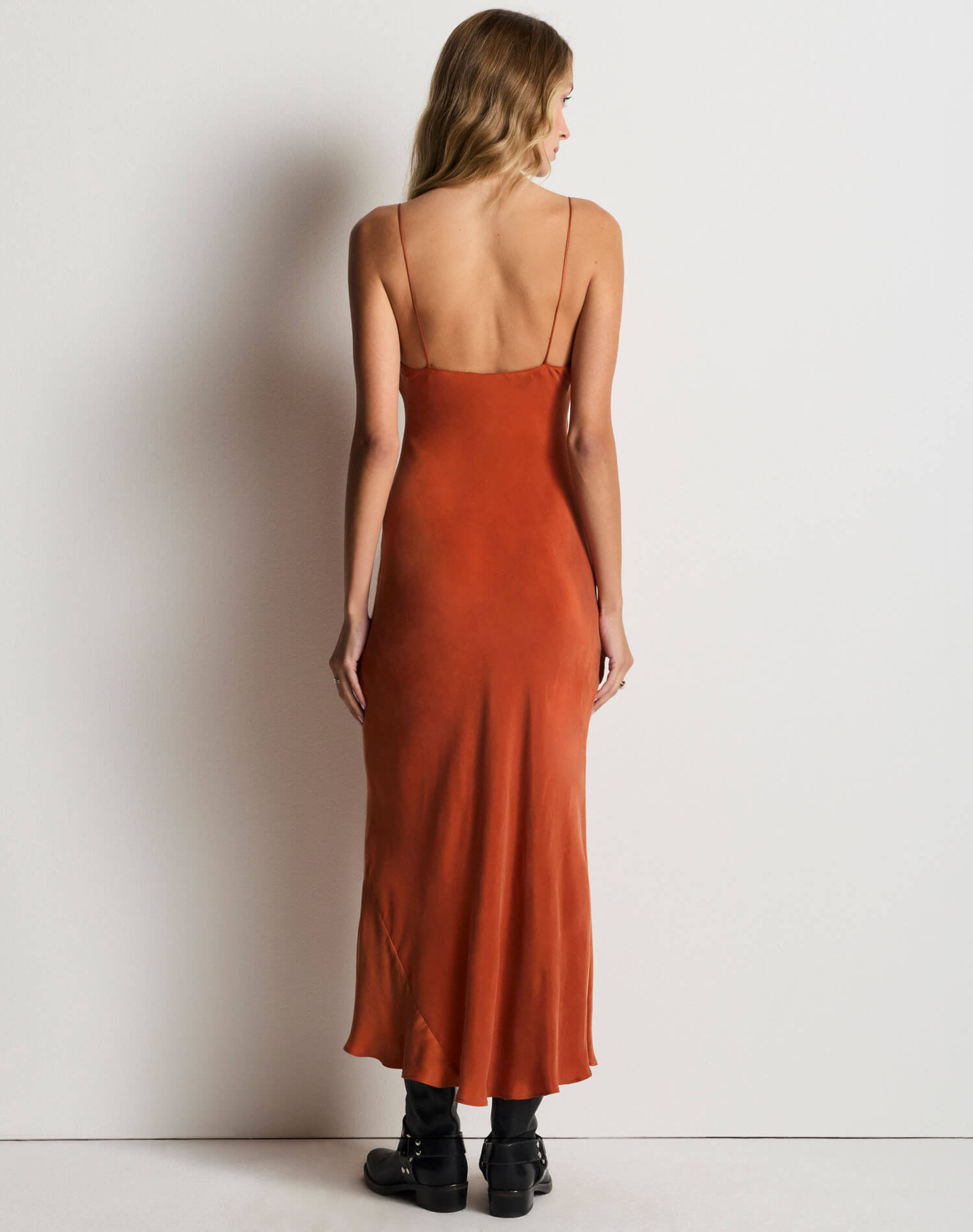 Claire Slip Dress - Cognac