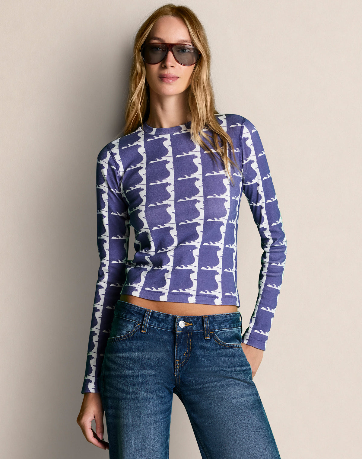 Baby Long Sleeve Kaia All Over - Optic White