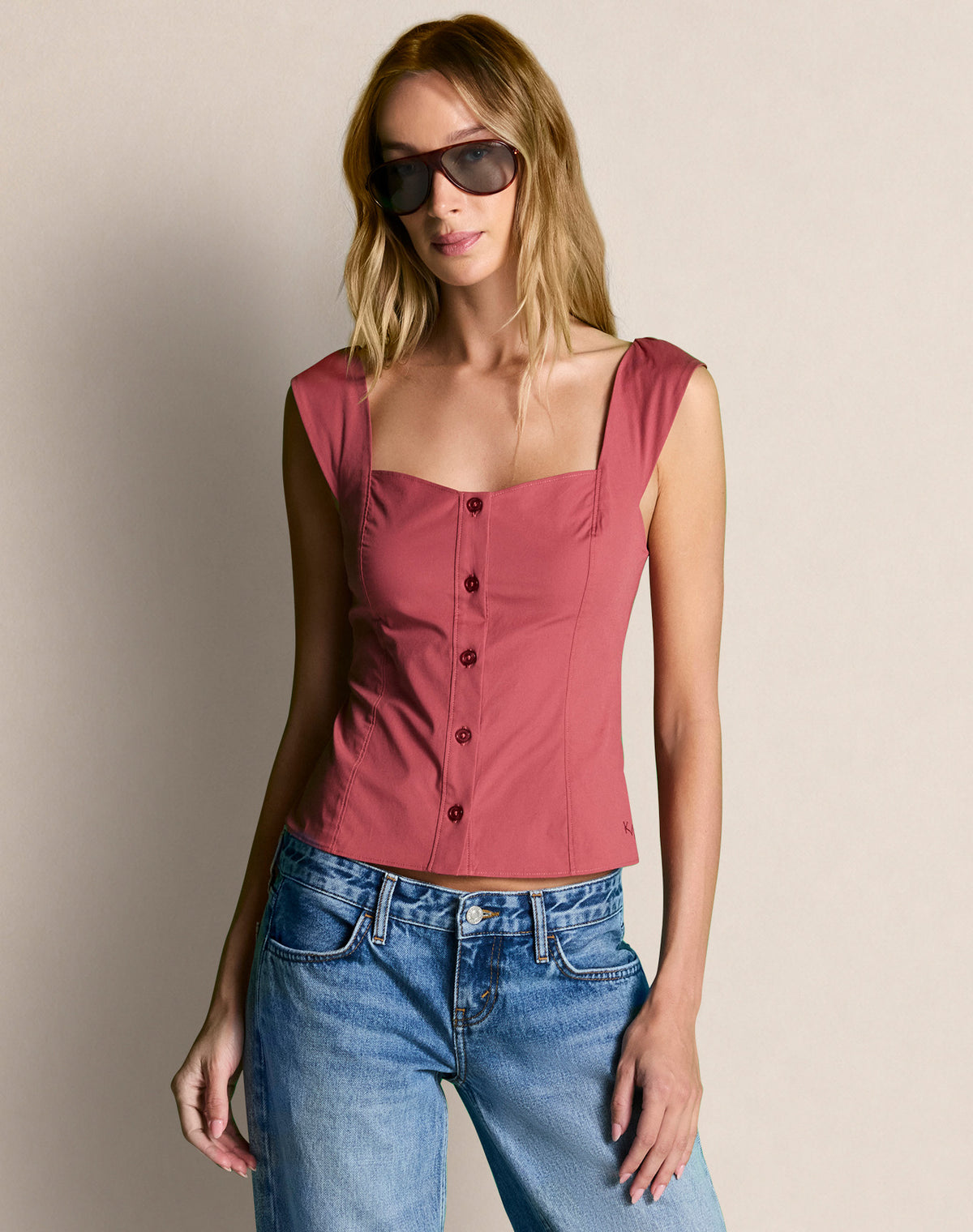 Clara Top - Garden Rose