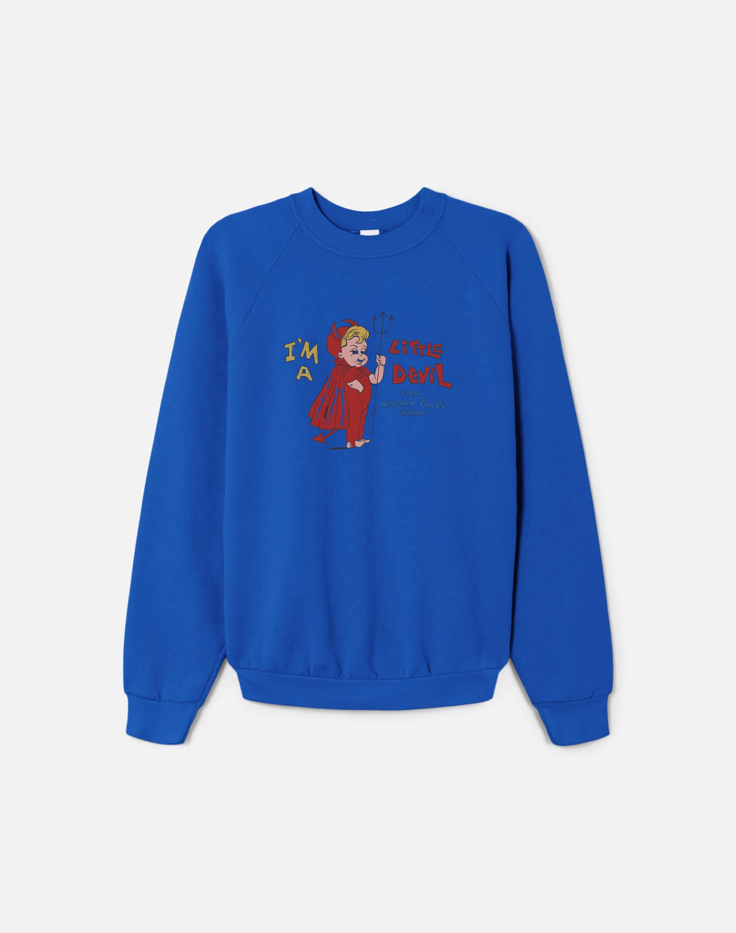 Upcycled "Little Devil" Sweatshirt in Blue - 11229789