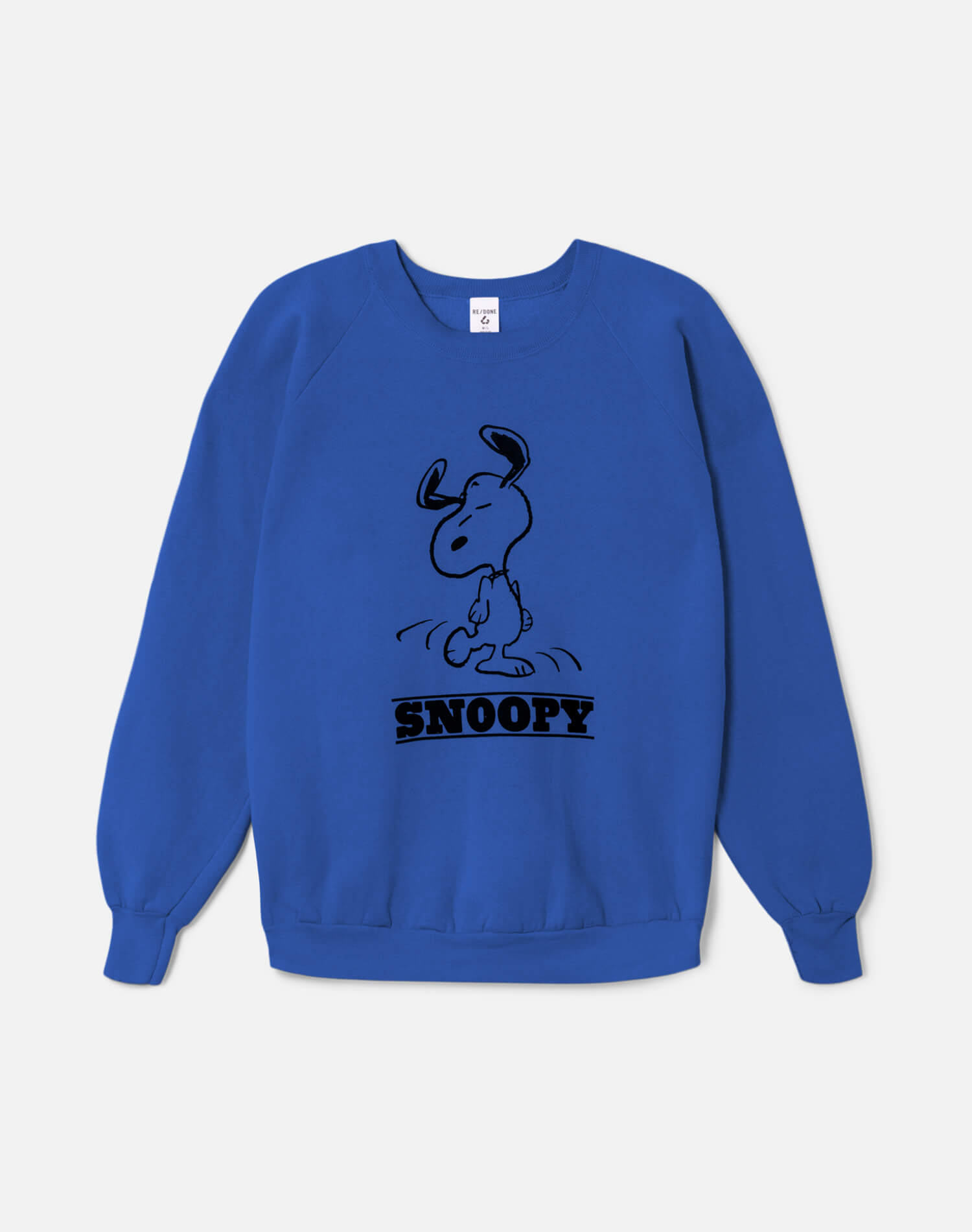 Upcycled "Snoopy Dancing" Sweatshirt in Blue - 11229722