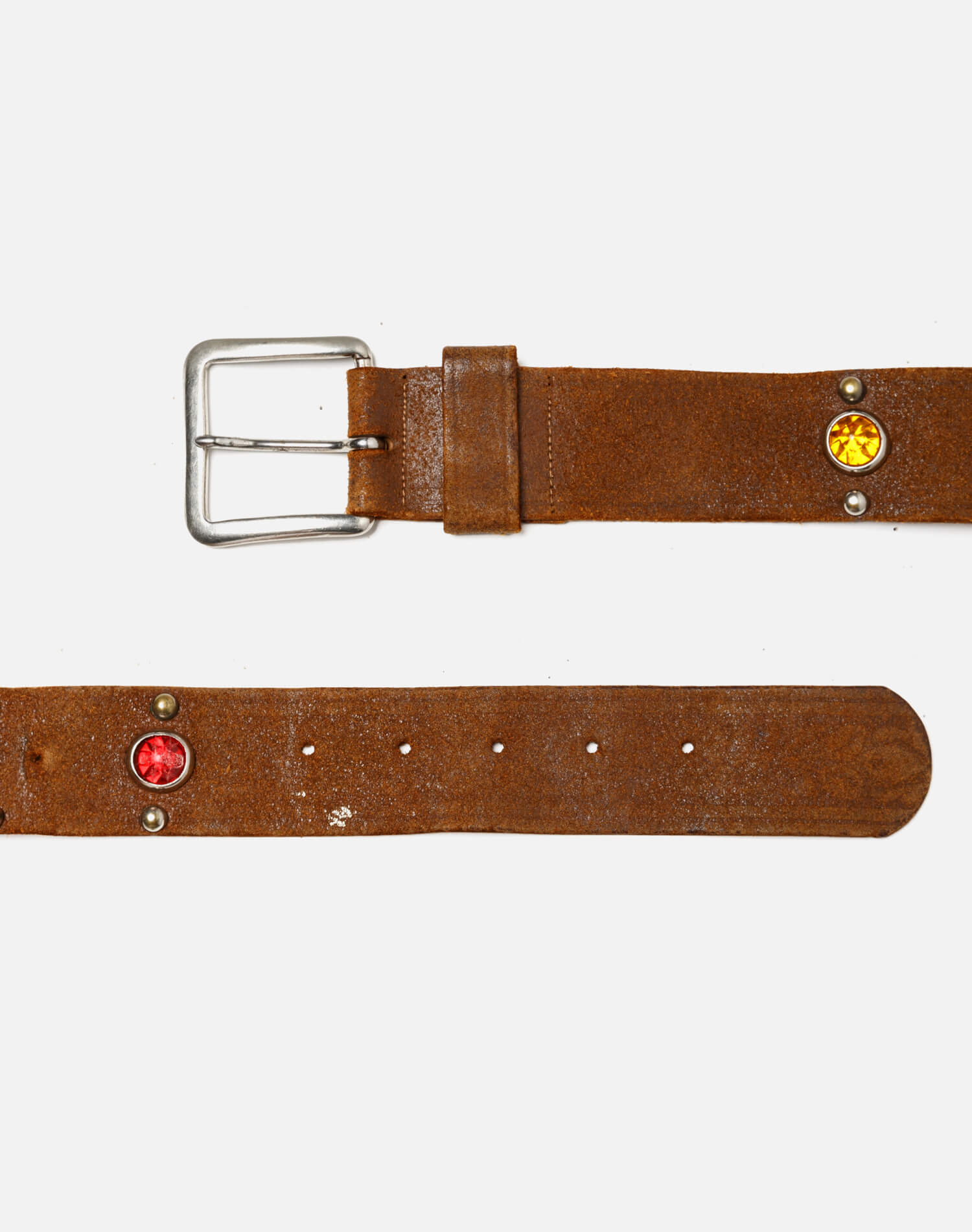 40s Suede Jeweled Belt - #46