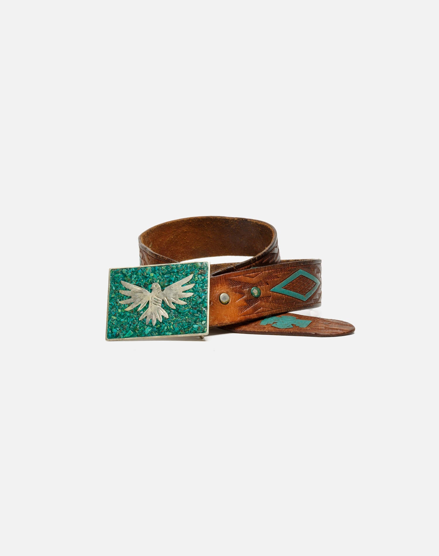 70s Chip Turquoise Belt - #48