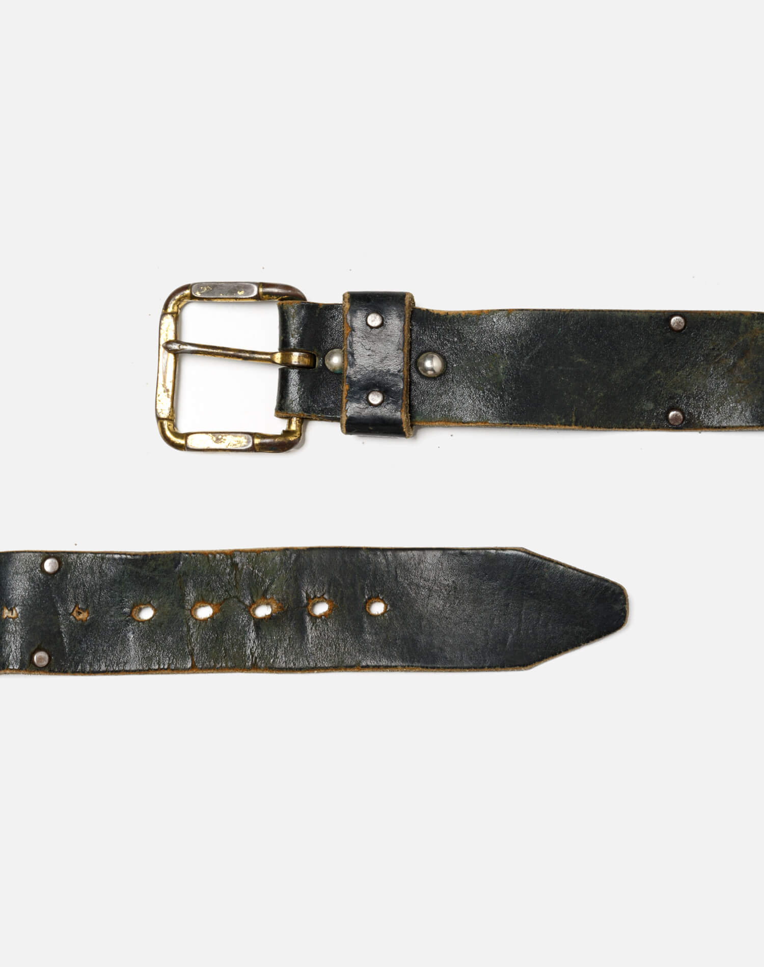 70s Studded Leather Belt - #49