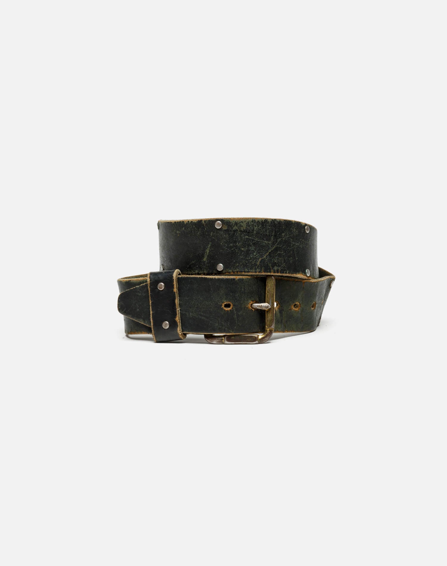 70s Studded Leather Belt - #49