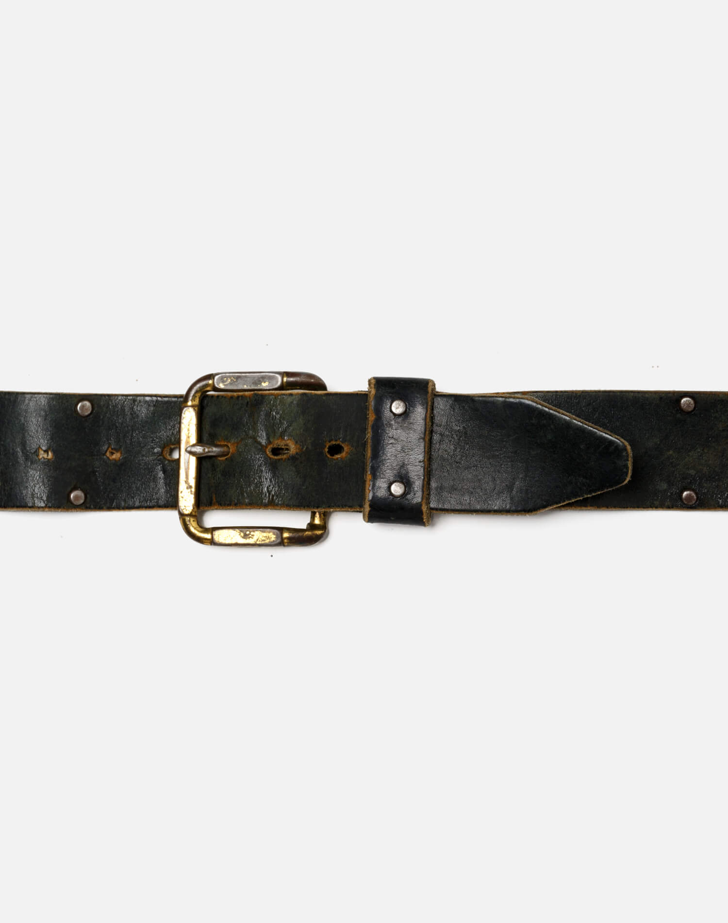 70s Studded Leather Belt - #49