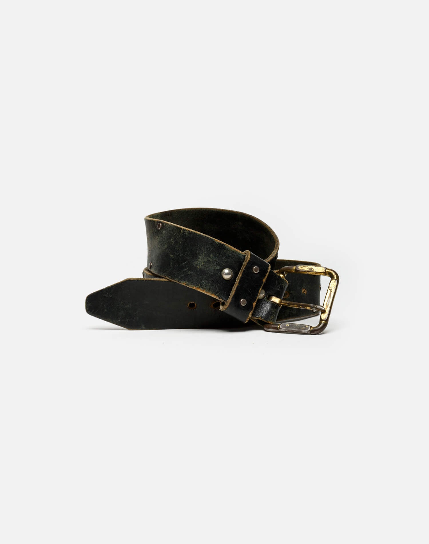 70s Studded Leather Belt - #49