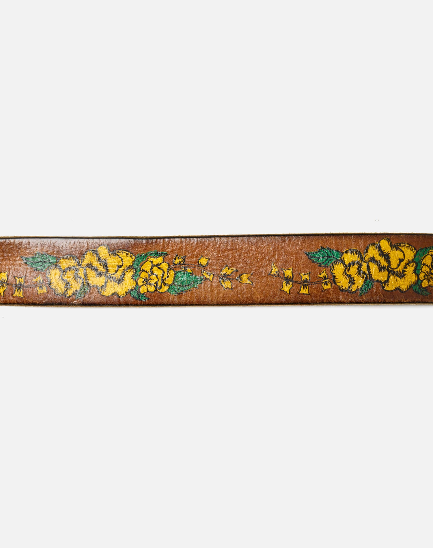 70s Painted Leather Belt - #53