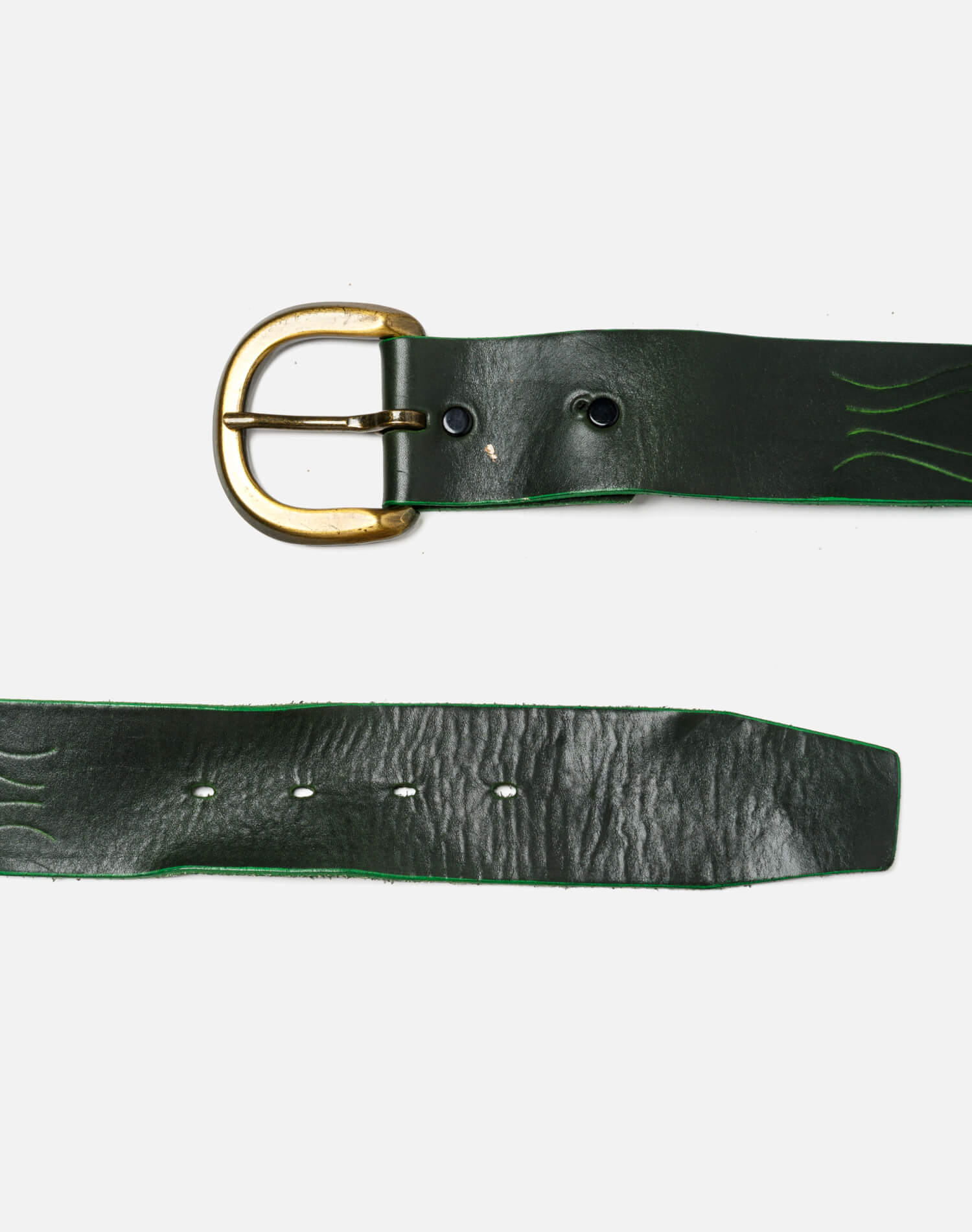 70s Embossed Leather Belt - #54