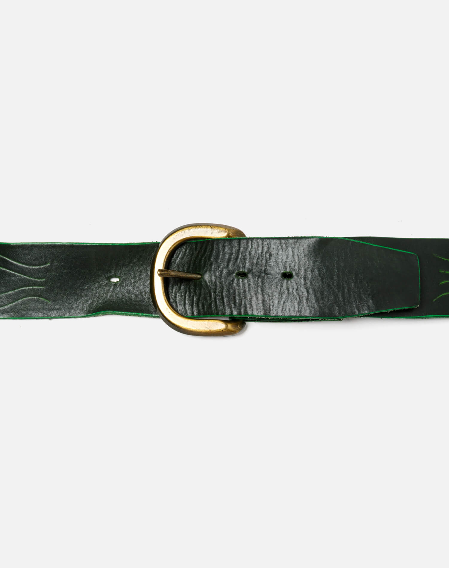 70s Embossed Leather Belt - #54