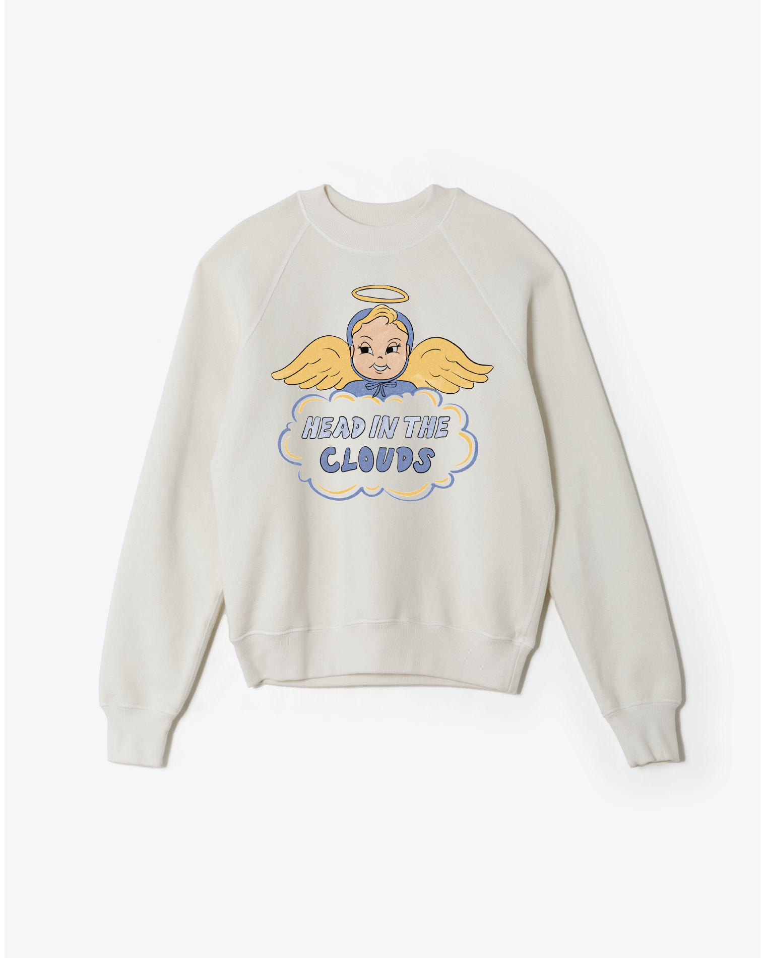 Classic Crewneck Clouds - Vintage White
