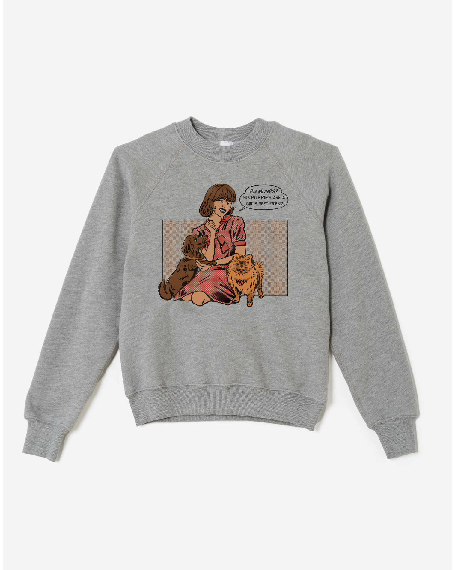 Classic Crewneck Puppies - Heather Grey