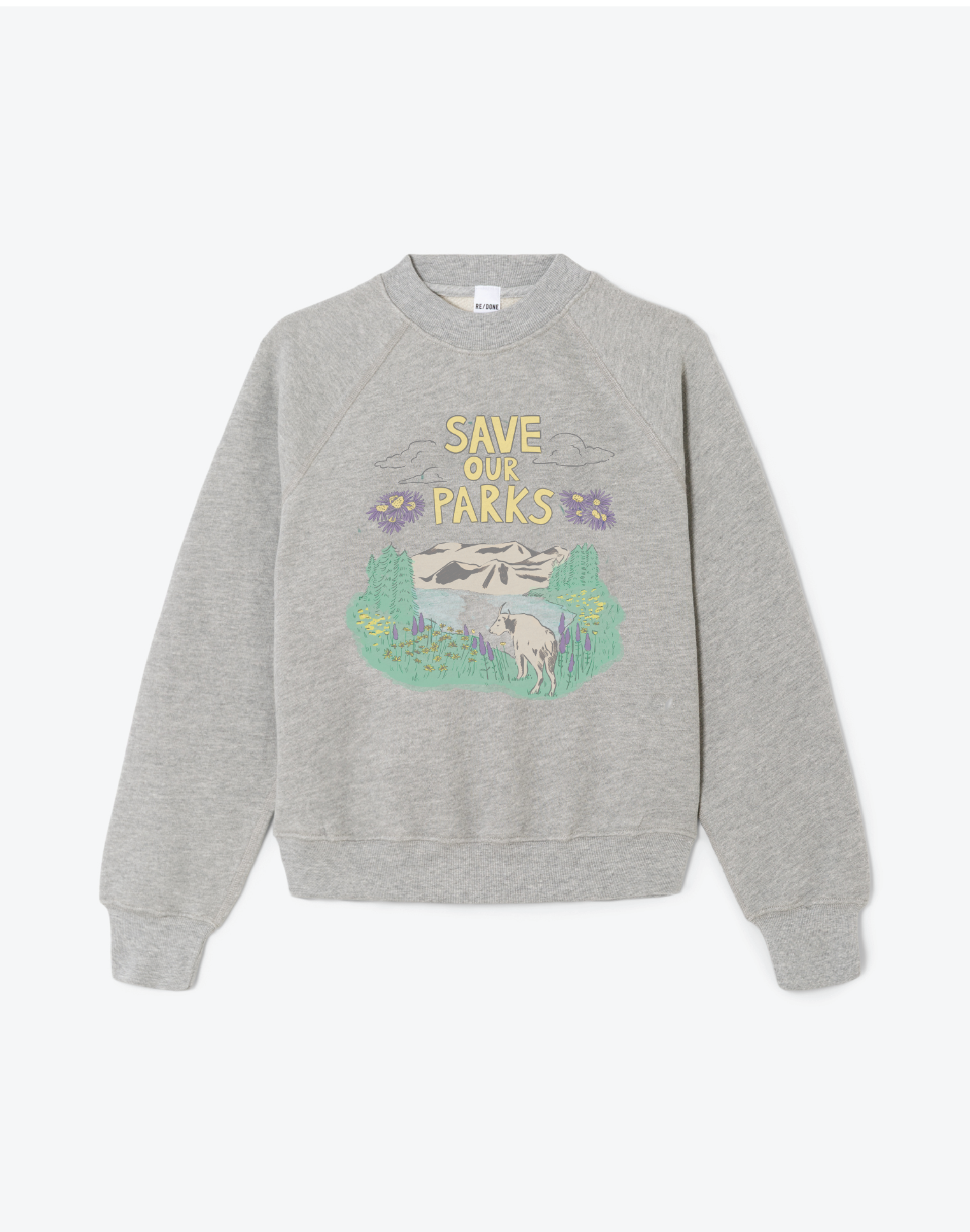 Classic Crewneck Save Our Parks - Heather Grey