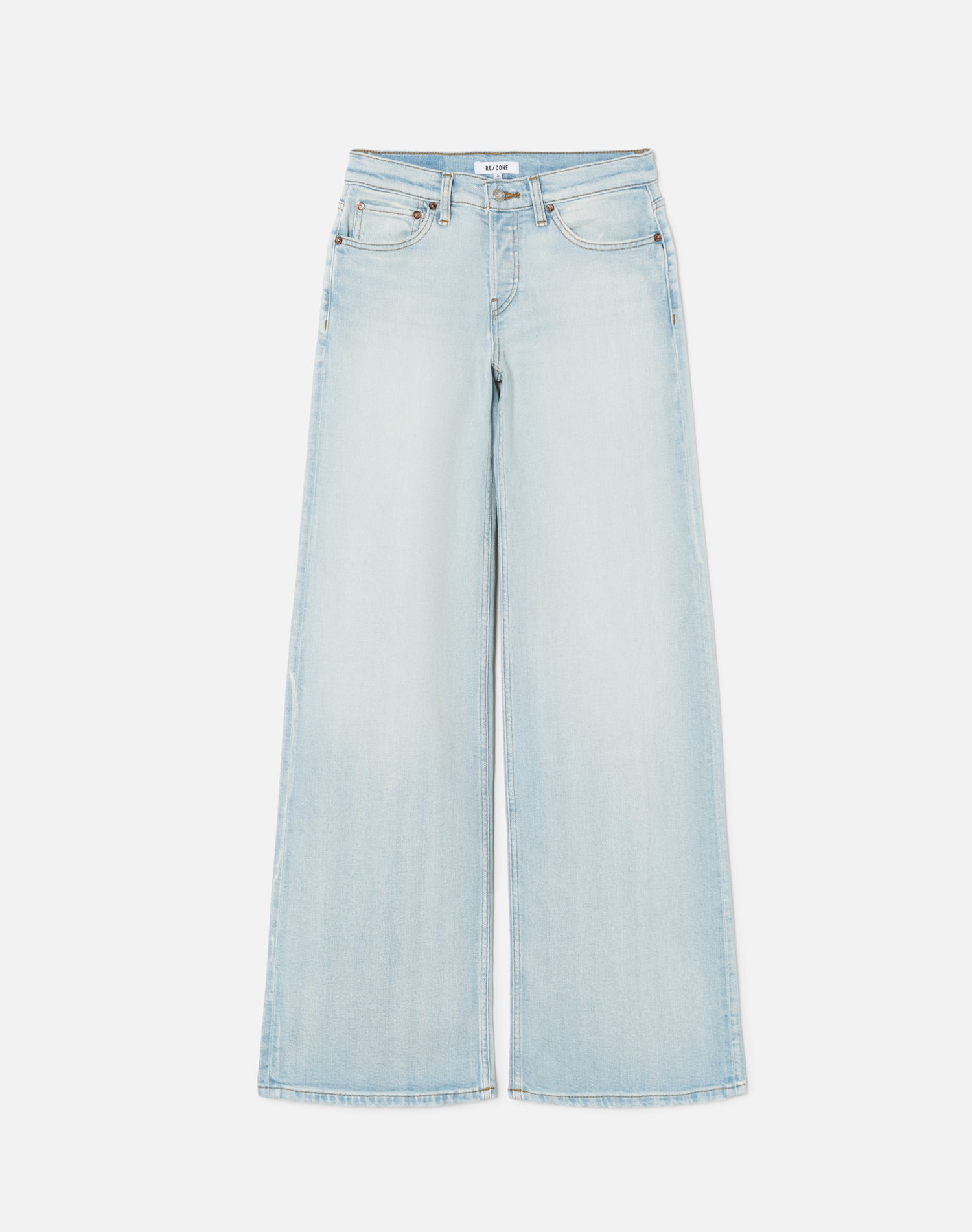 Comfort Stretch Mid Rise Wide Leg - Acqua