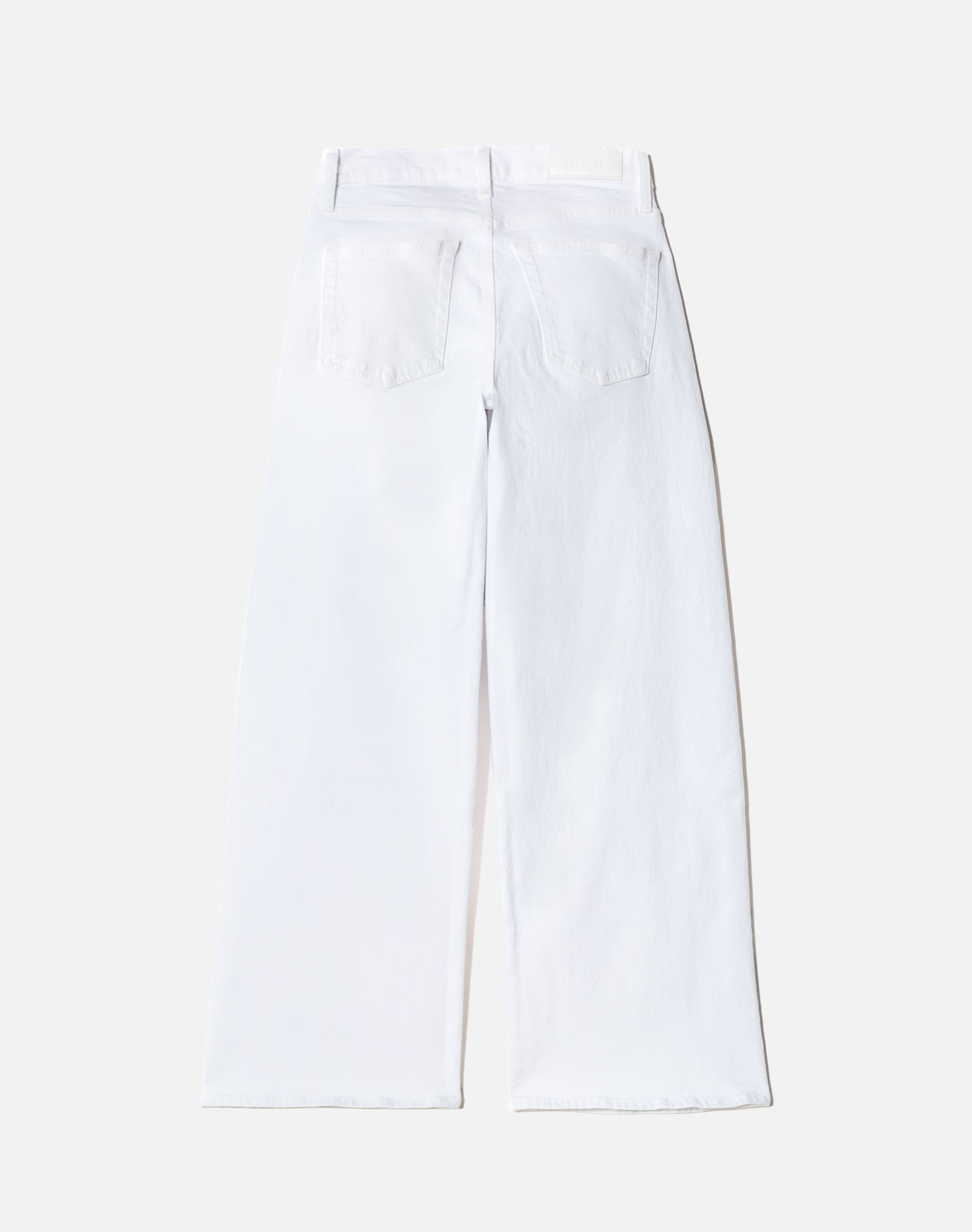 Comfort Stretch Mid Rise Wide Leg Crop - White