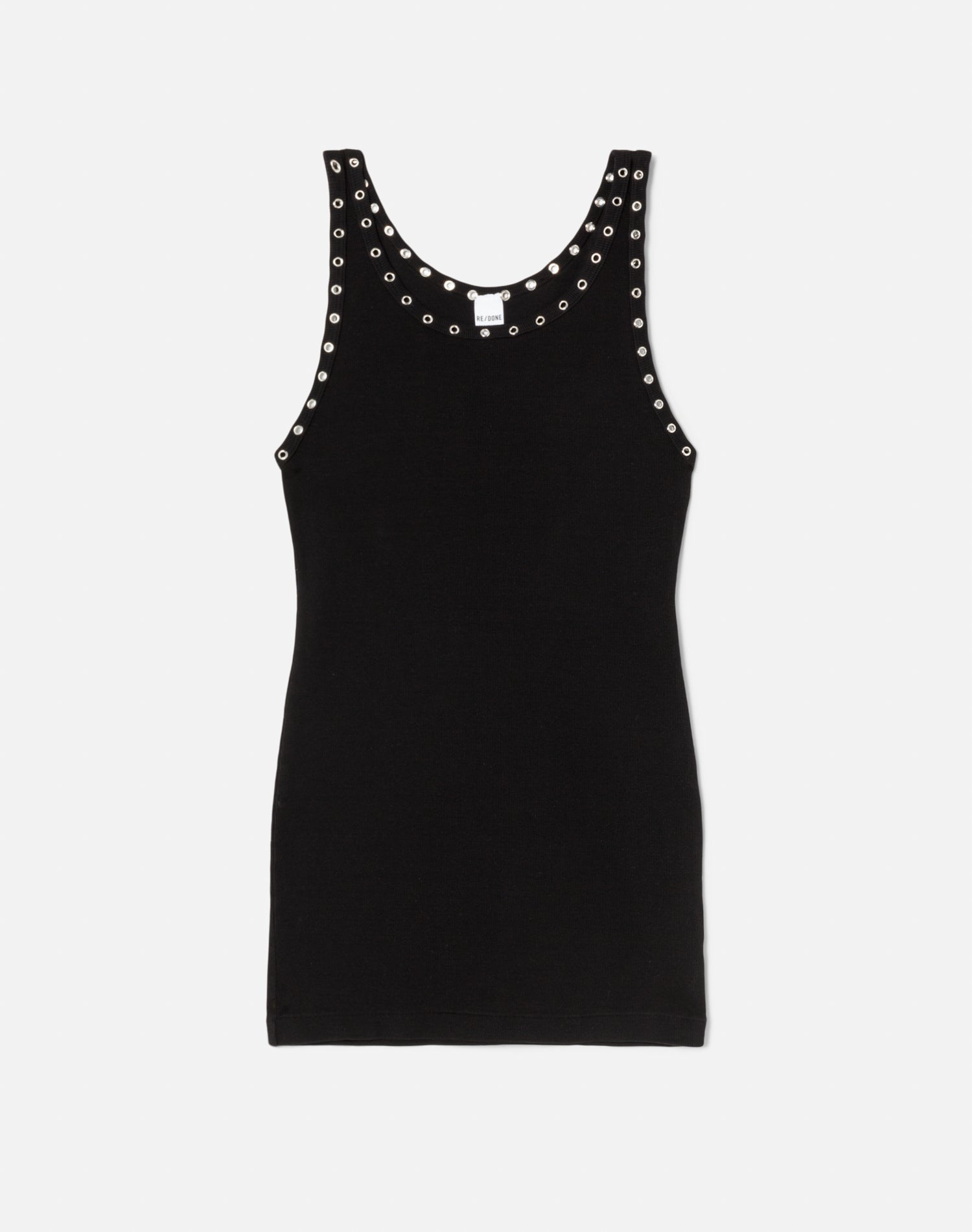 Eyelet Tank Dress - Black