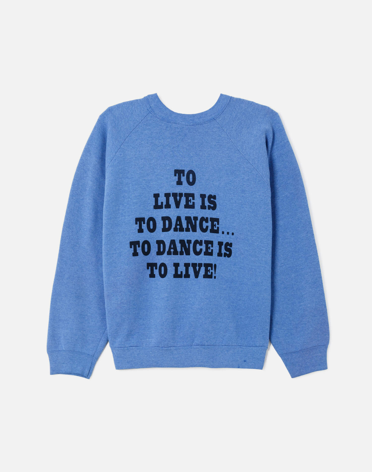 Upcycled "Snoopy Dancing" Sweatshirt in Heathered Blue - 11229725