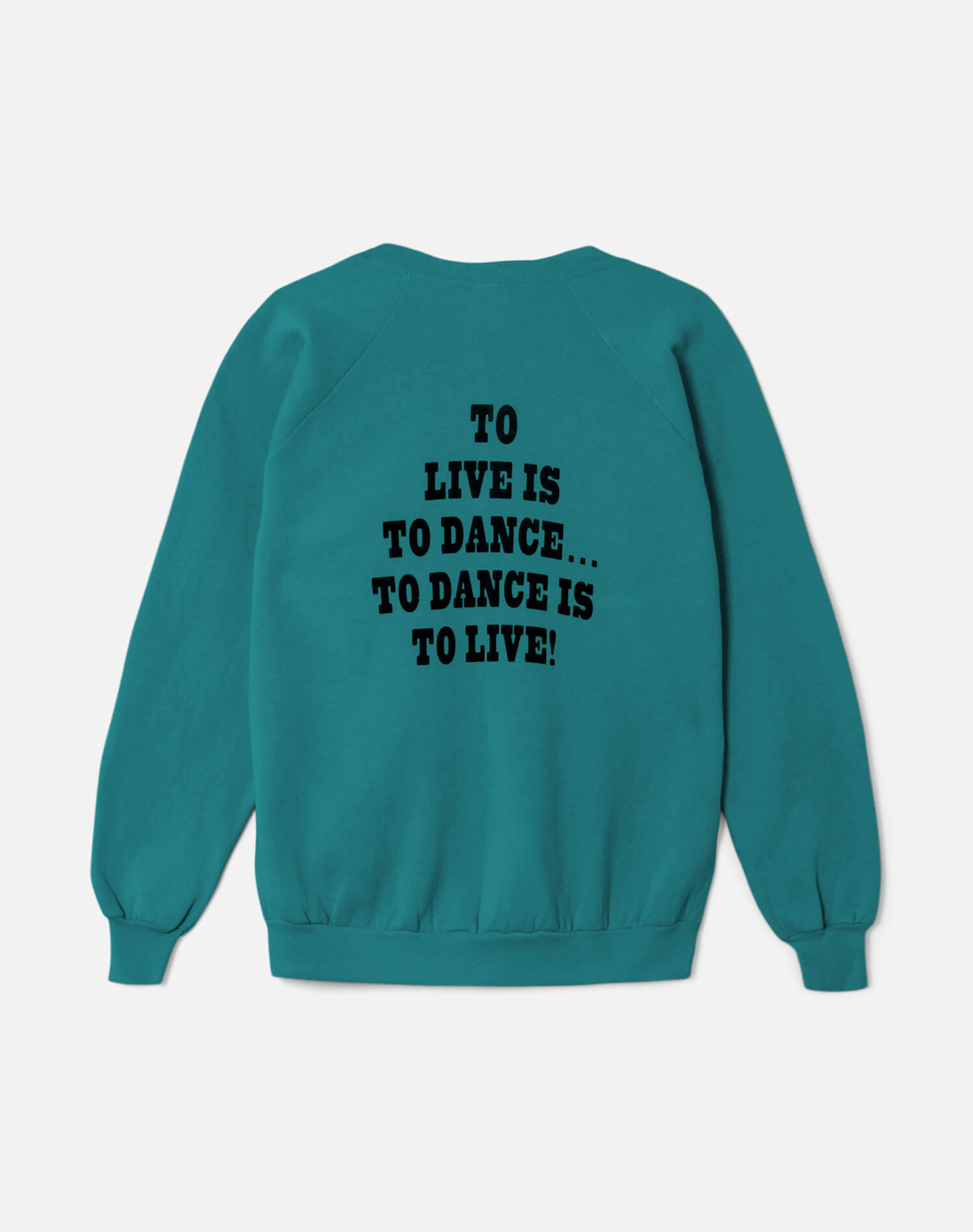 Upcycled "Snoopy Dancing" Sweatshirt in Jungle Green - 11229755