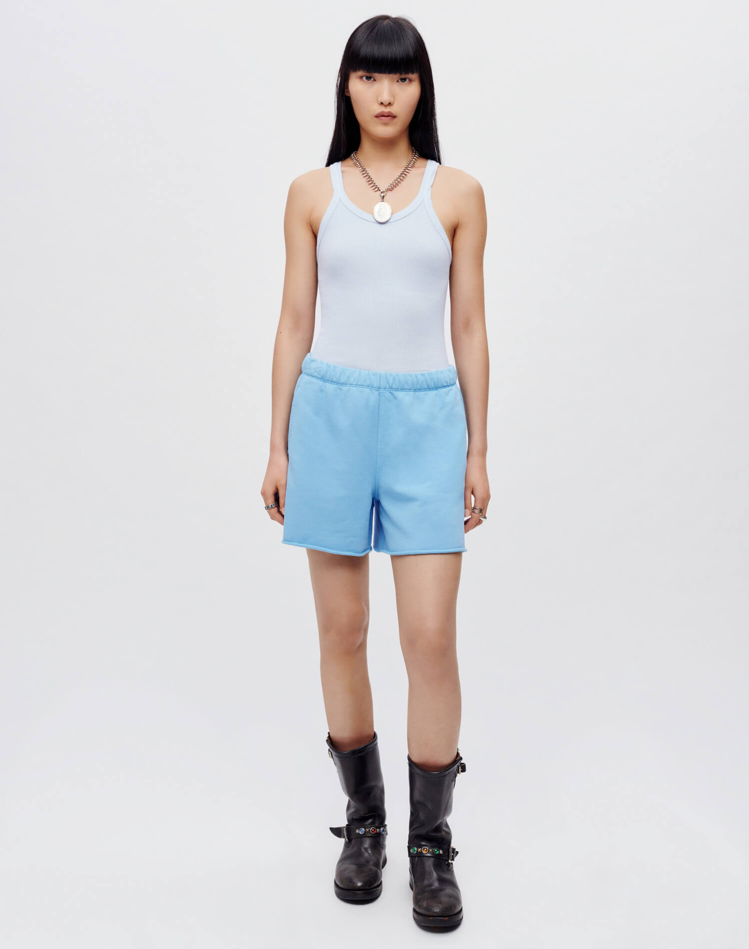 Hanes Ribbed Tank - Baby Blue