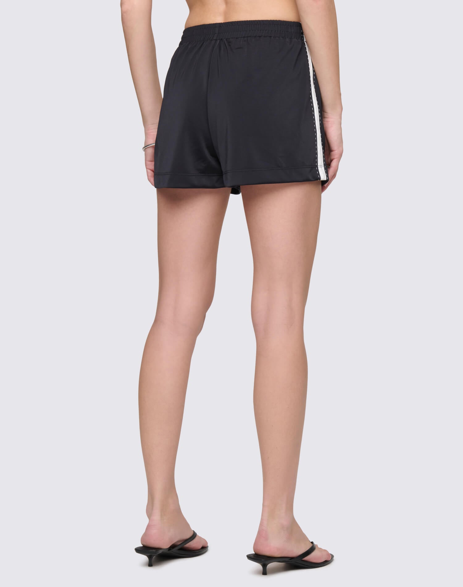 A Frame Track Short - Black With White