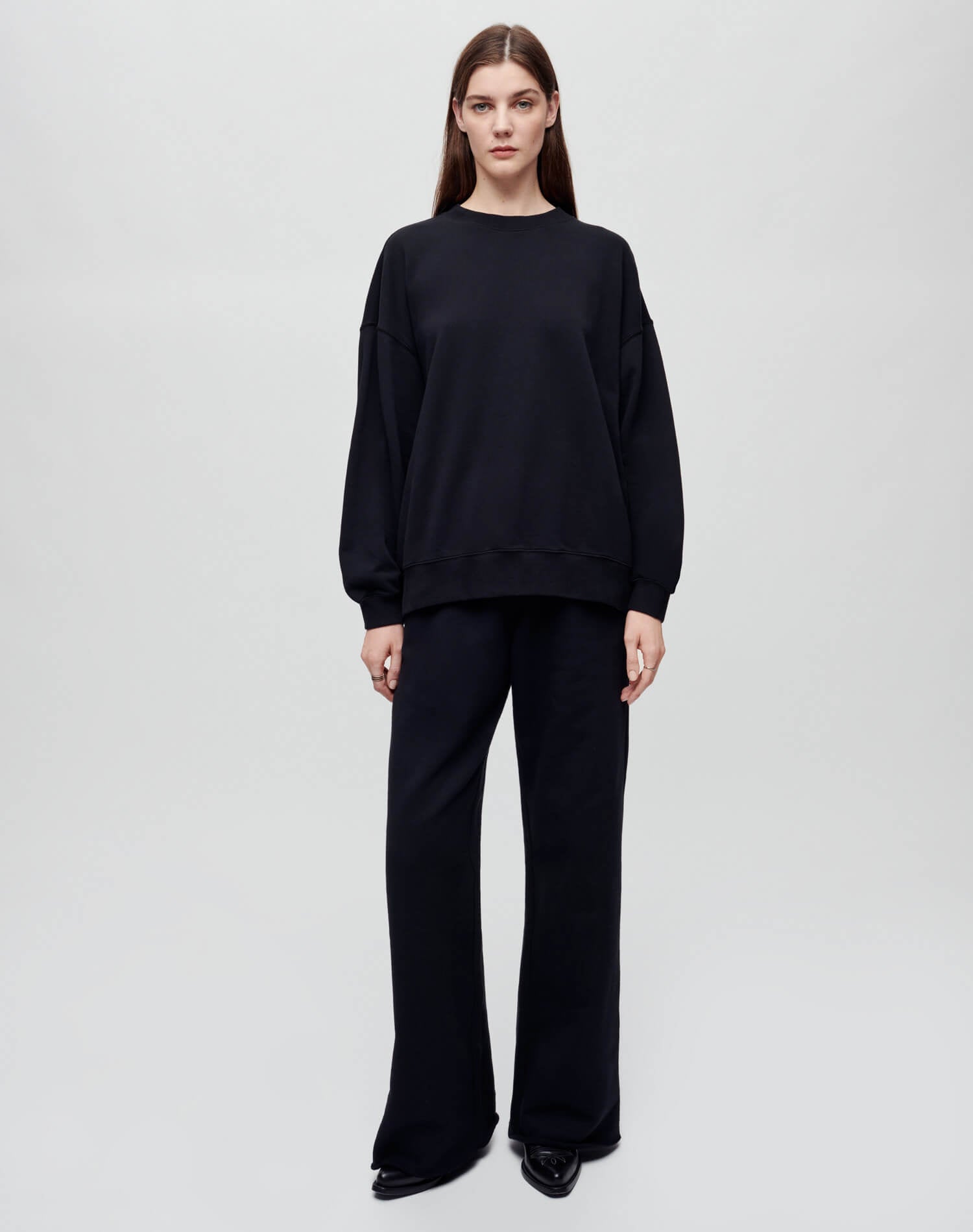 Hanes Wide Leg Sweatpant - Black