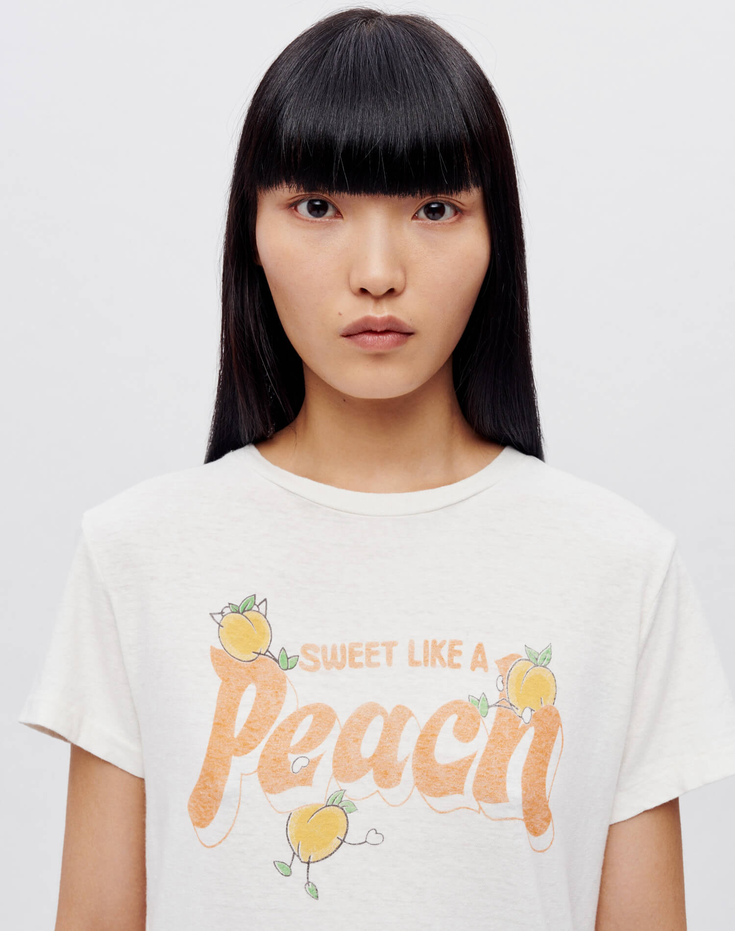 Classic "Peach" Tee - Vintage White